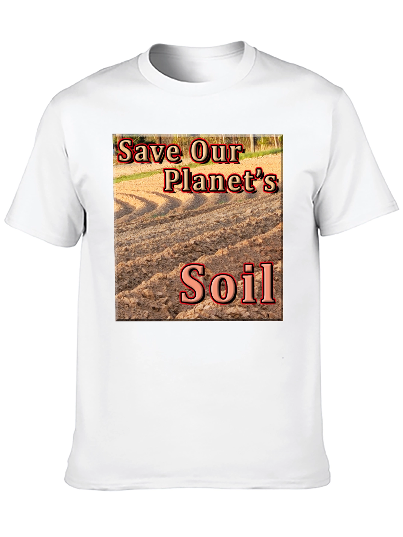 Black Save Our Planet's Soil T-Shirt view 10
