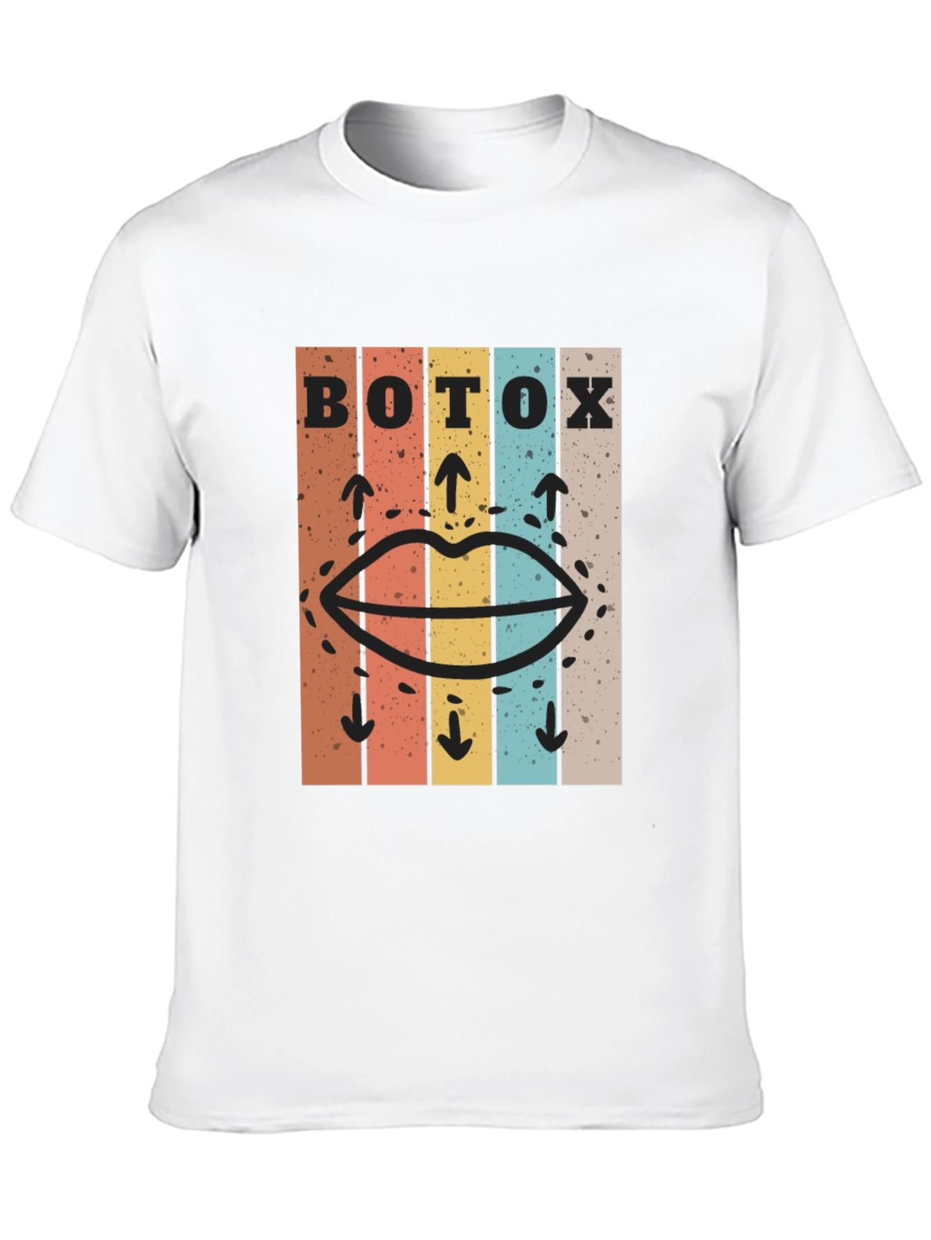 Black Retro Botox Graphic Tee - Unisex Cotton T-Shirt view 10