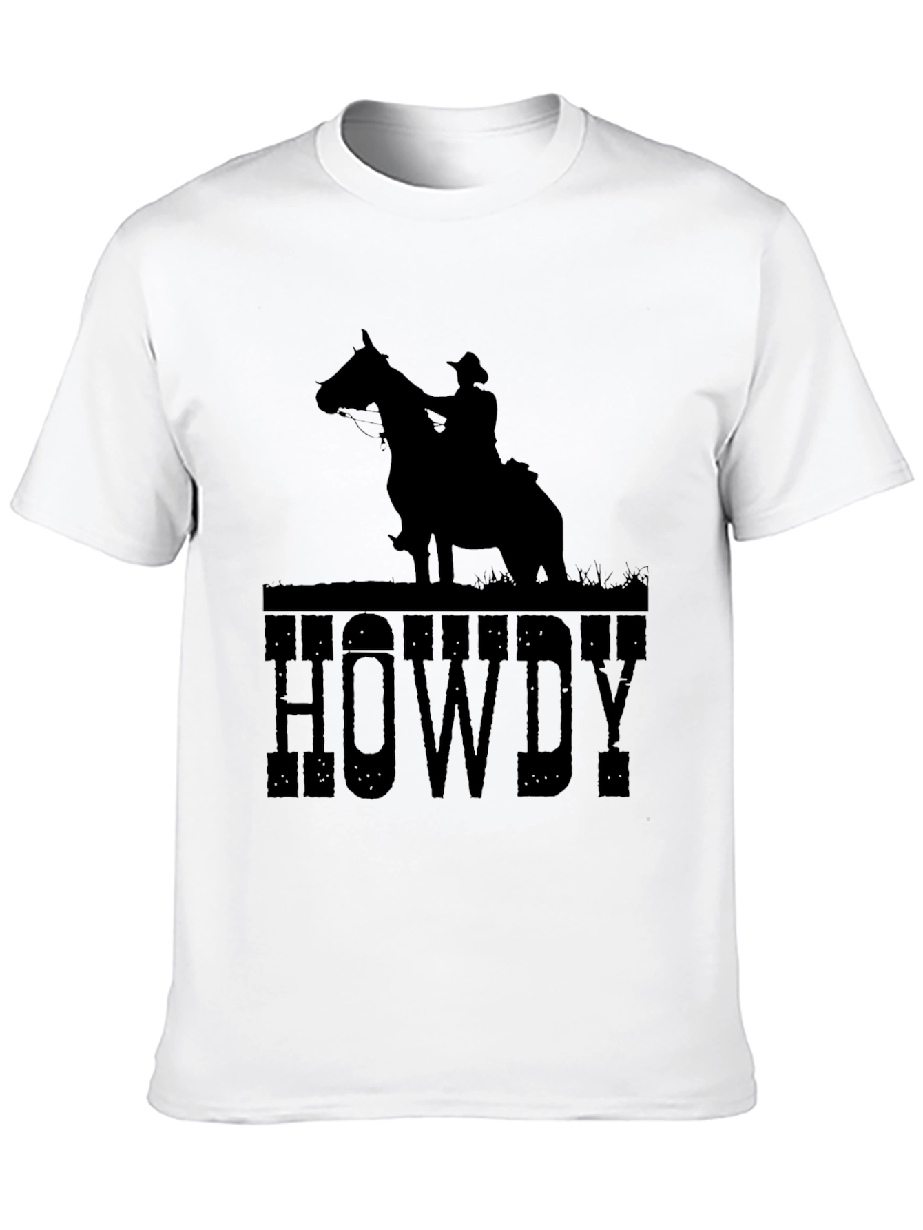 Black Howdy Cowboy Silhouette Graphic Tee - Black view 10