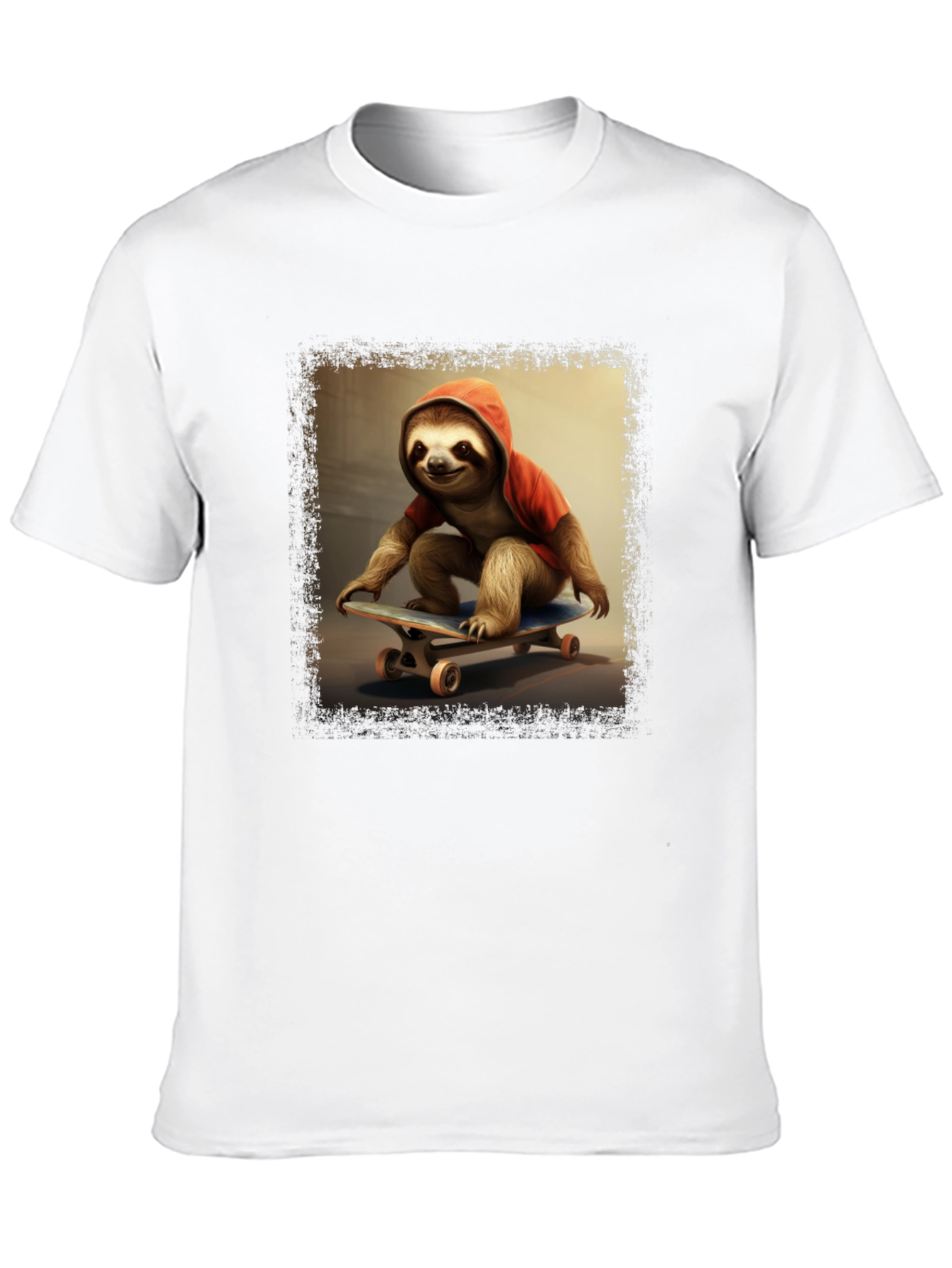 Black Sloth Skateboarder T-Shirt - Cool & Unique Design view 10