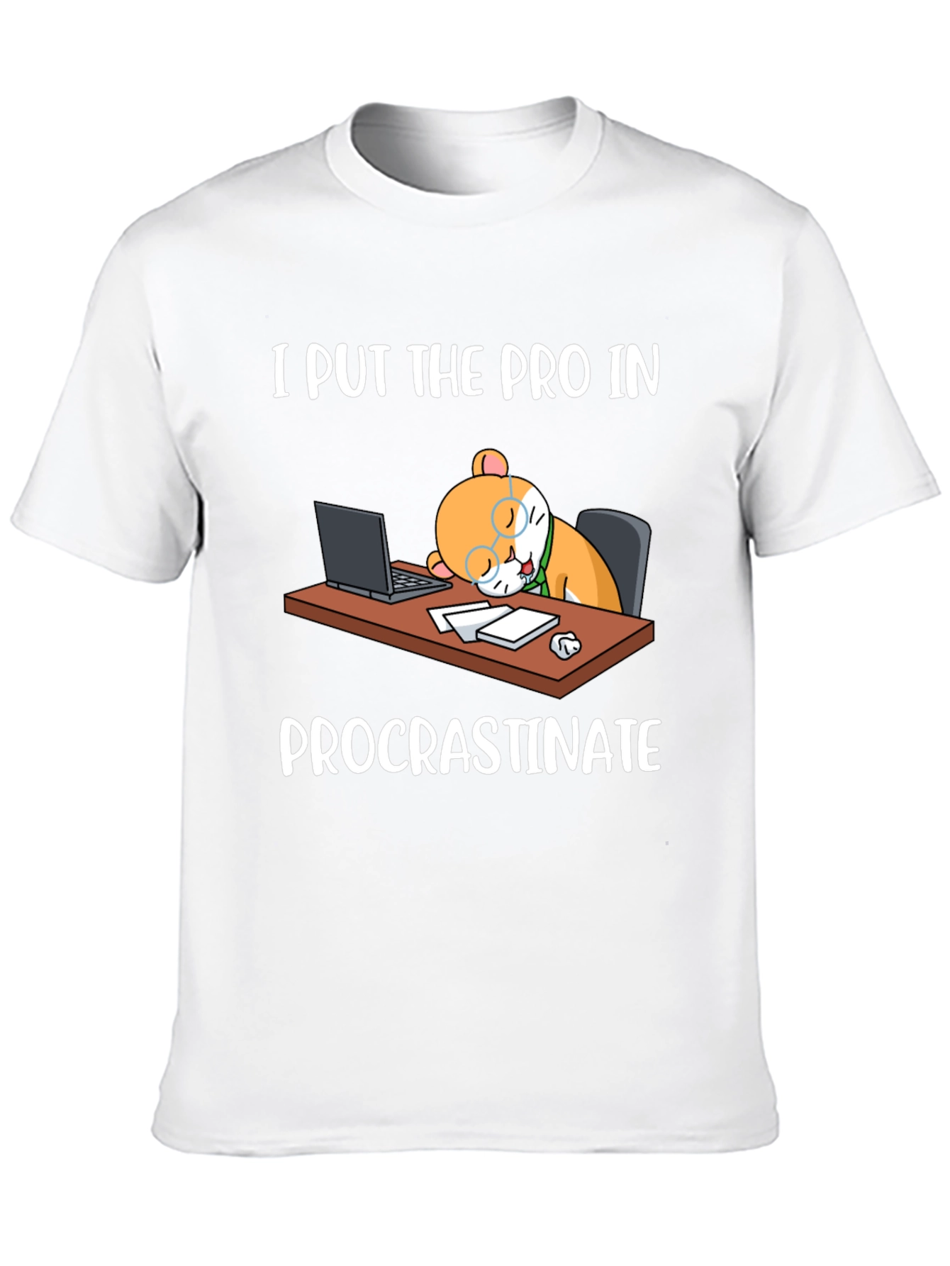 Black Procrastinate Cat T-Shirt view 10