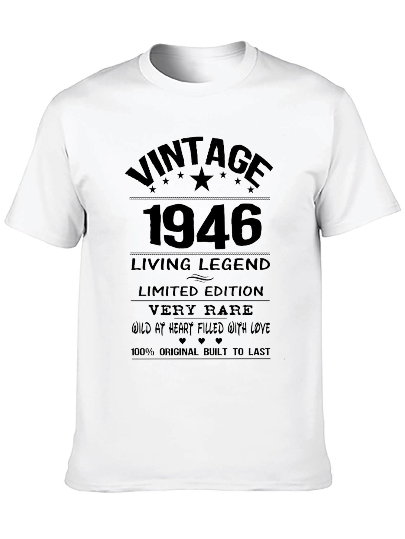 Black Vintage 1946 Living Legend Black T-Shirt view 10