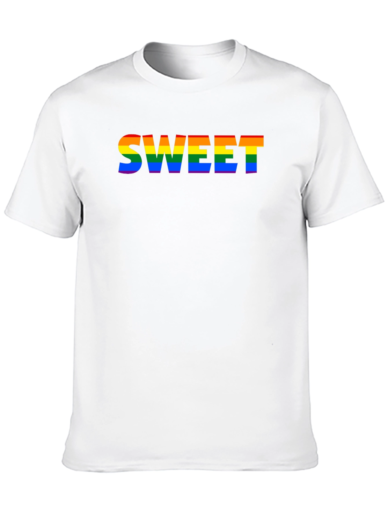 Black Sweet Pride Rainbow Graphic T-Shirt view 10