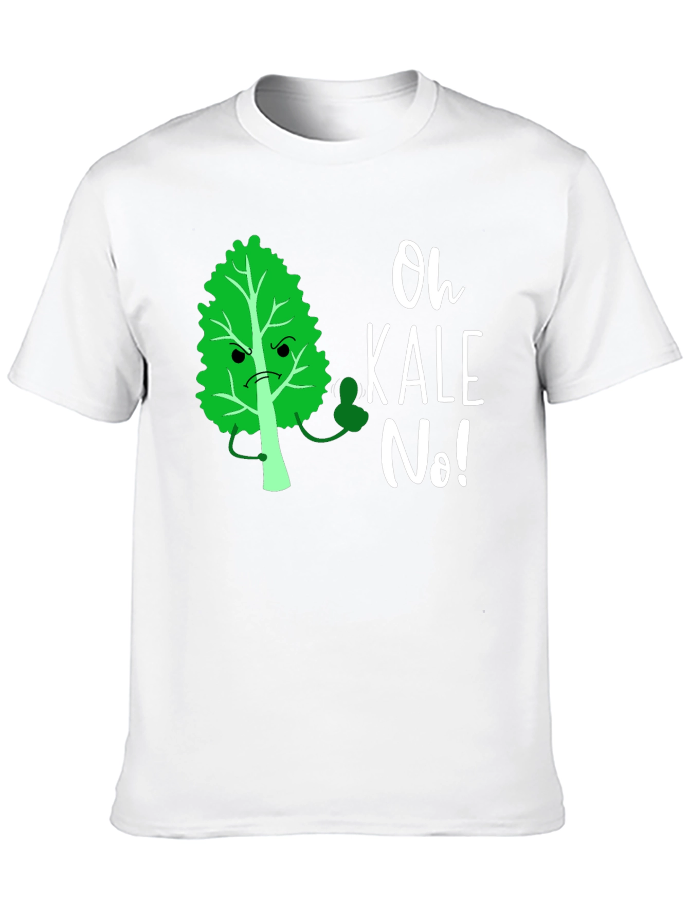 Black Oh Kale No! Funny Graphic T-Shirt view 10