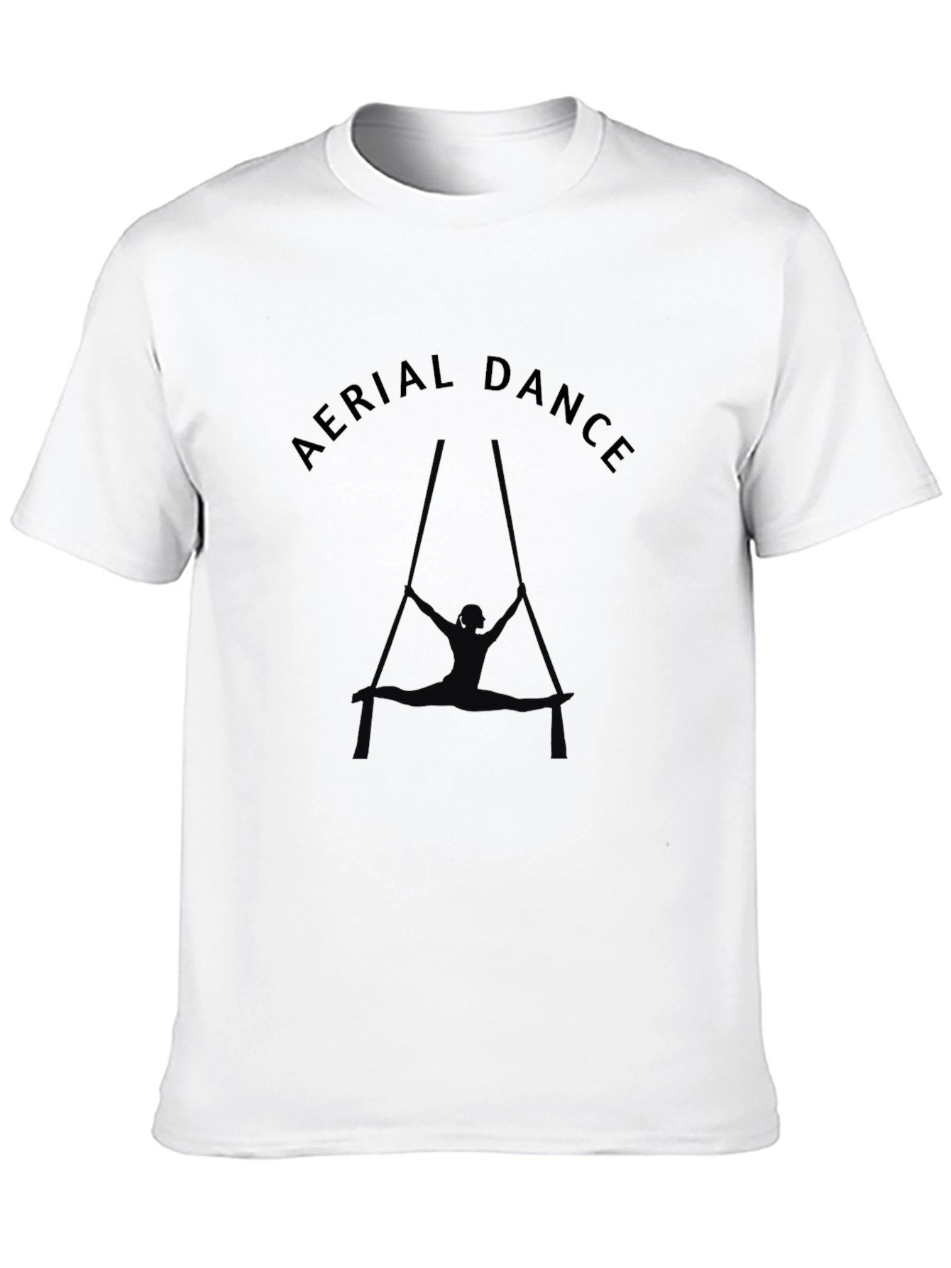 Black Aerial Dance Black T-Shirt for Active Lifestyle view 10