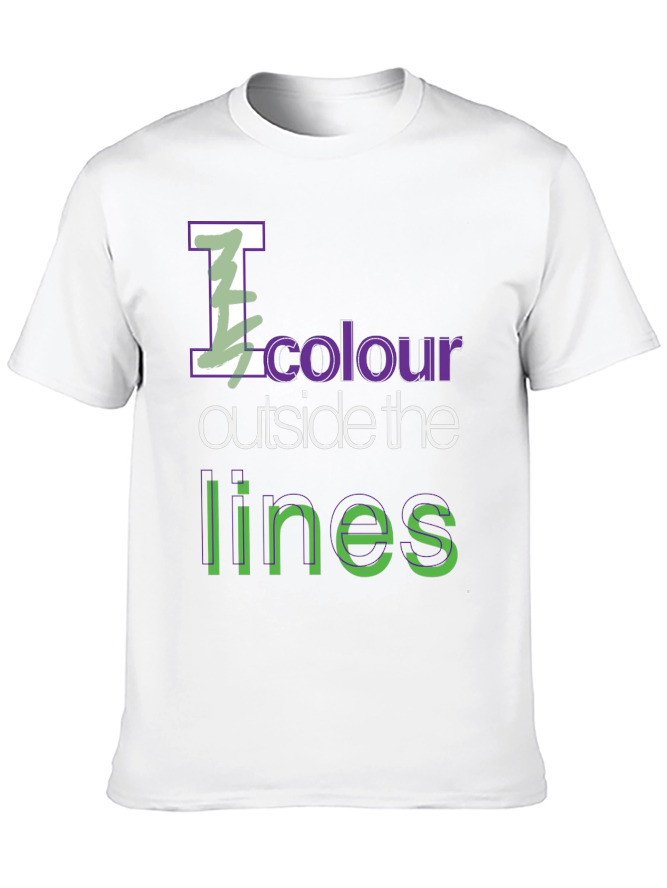 Black I Colour Outside the Lines Graphic Tee view 10