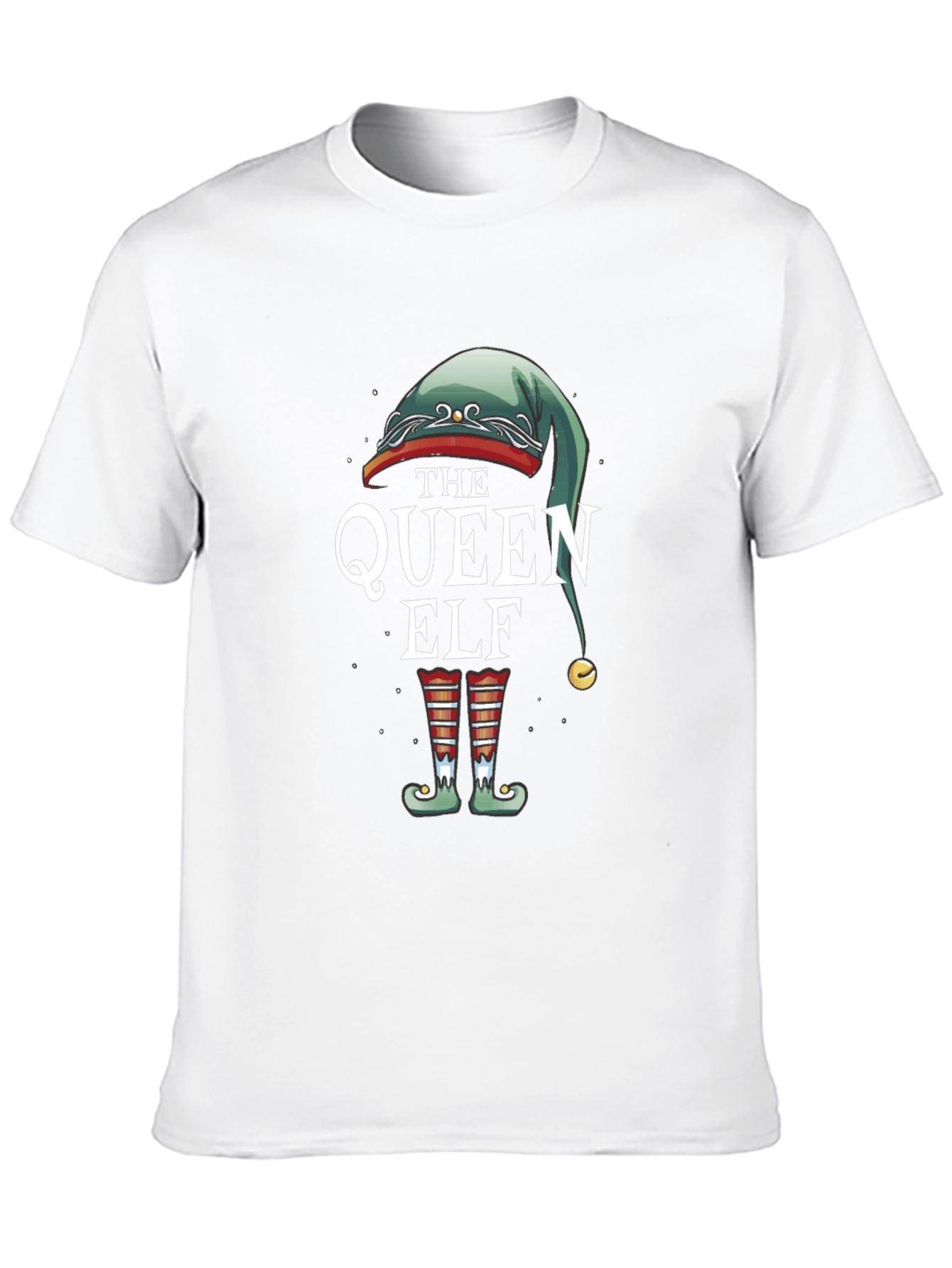 Black Queen Elf Graphic Tee - Holiday Festive Shirt view 10