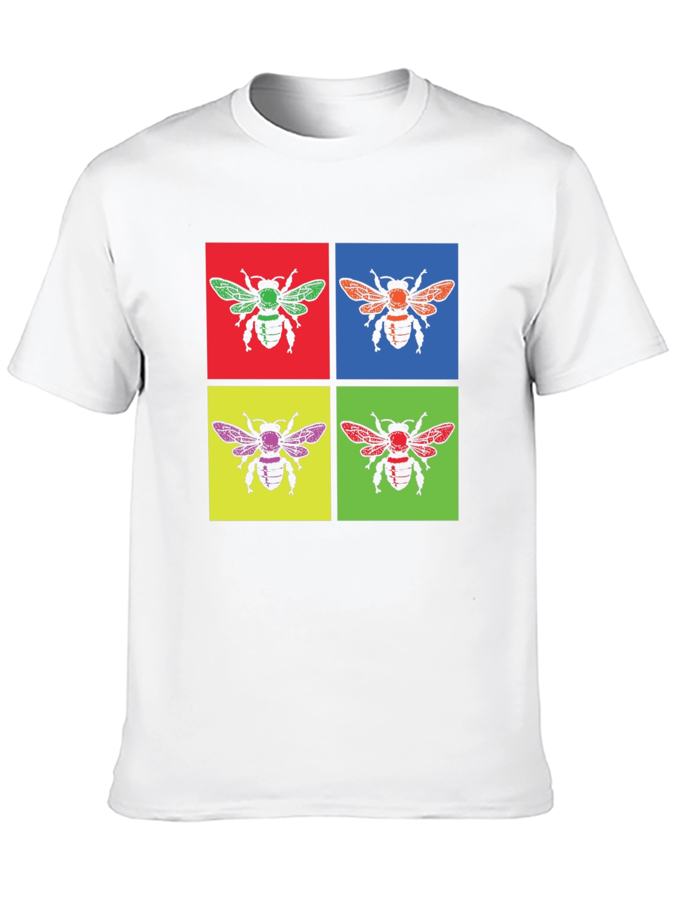Black Retro Bee Pop Art Graphic Tee view 10