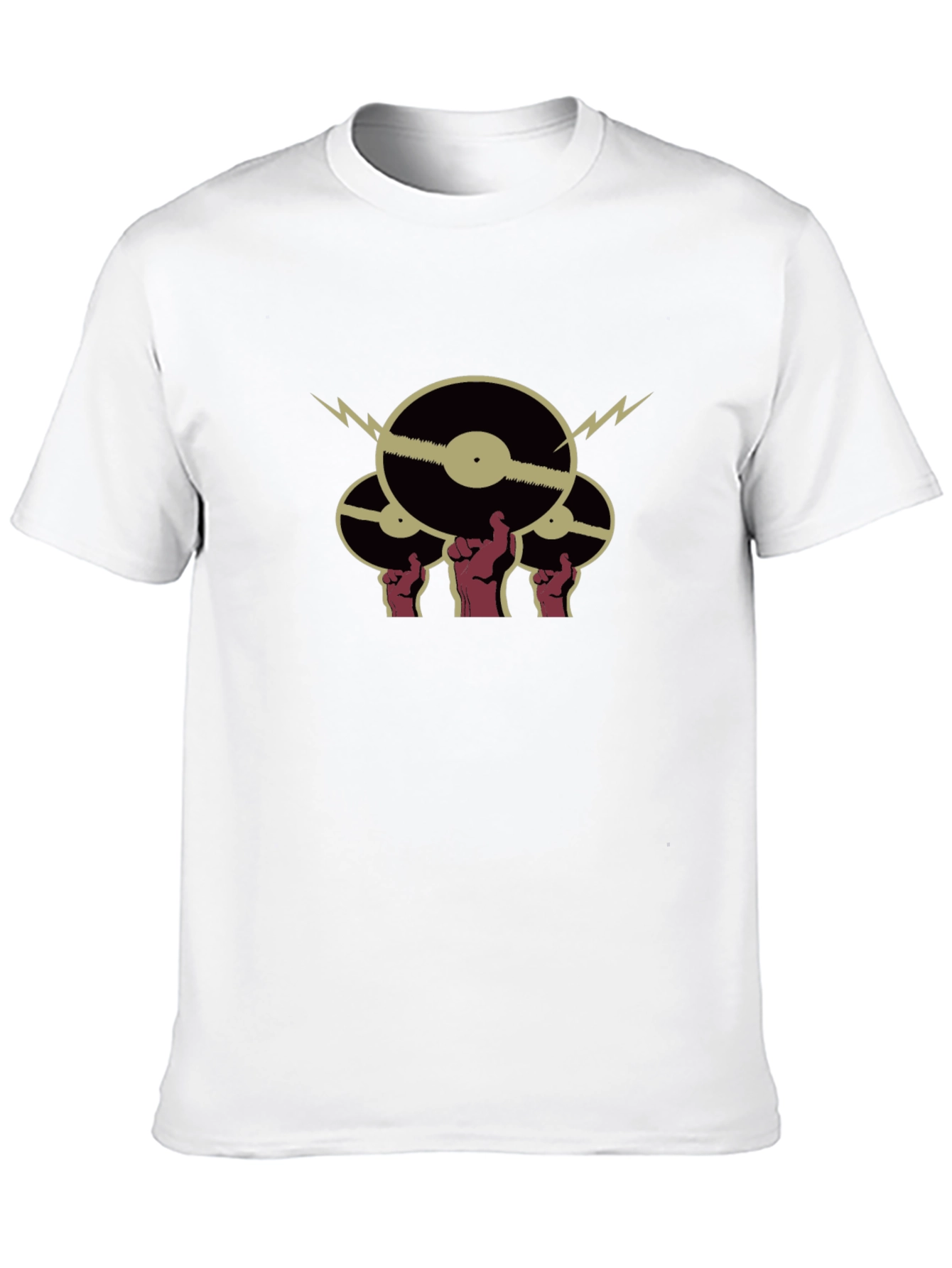 Black Retro Vinyl Record Graphic Tee - Music Lover's Shirt view 10