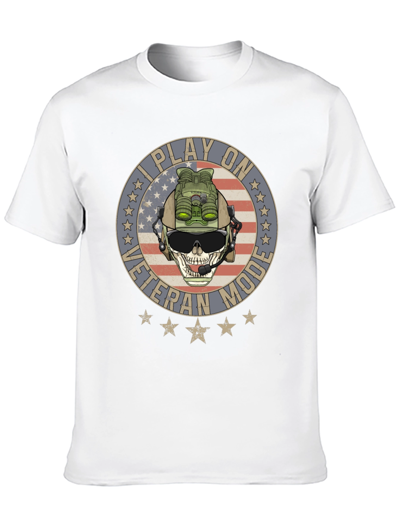 Black I Play on Veteran Mode Graphic T-Shirt view 10