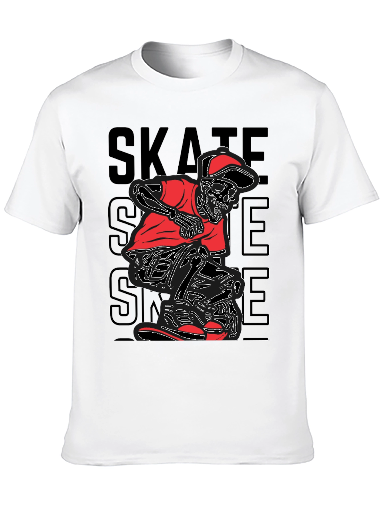 Black Skate Skeleton Graphic Tee - Edgy Style view 10