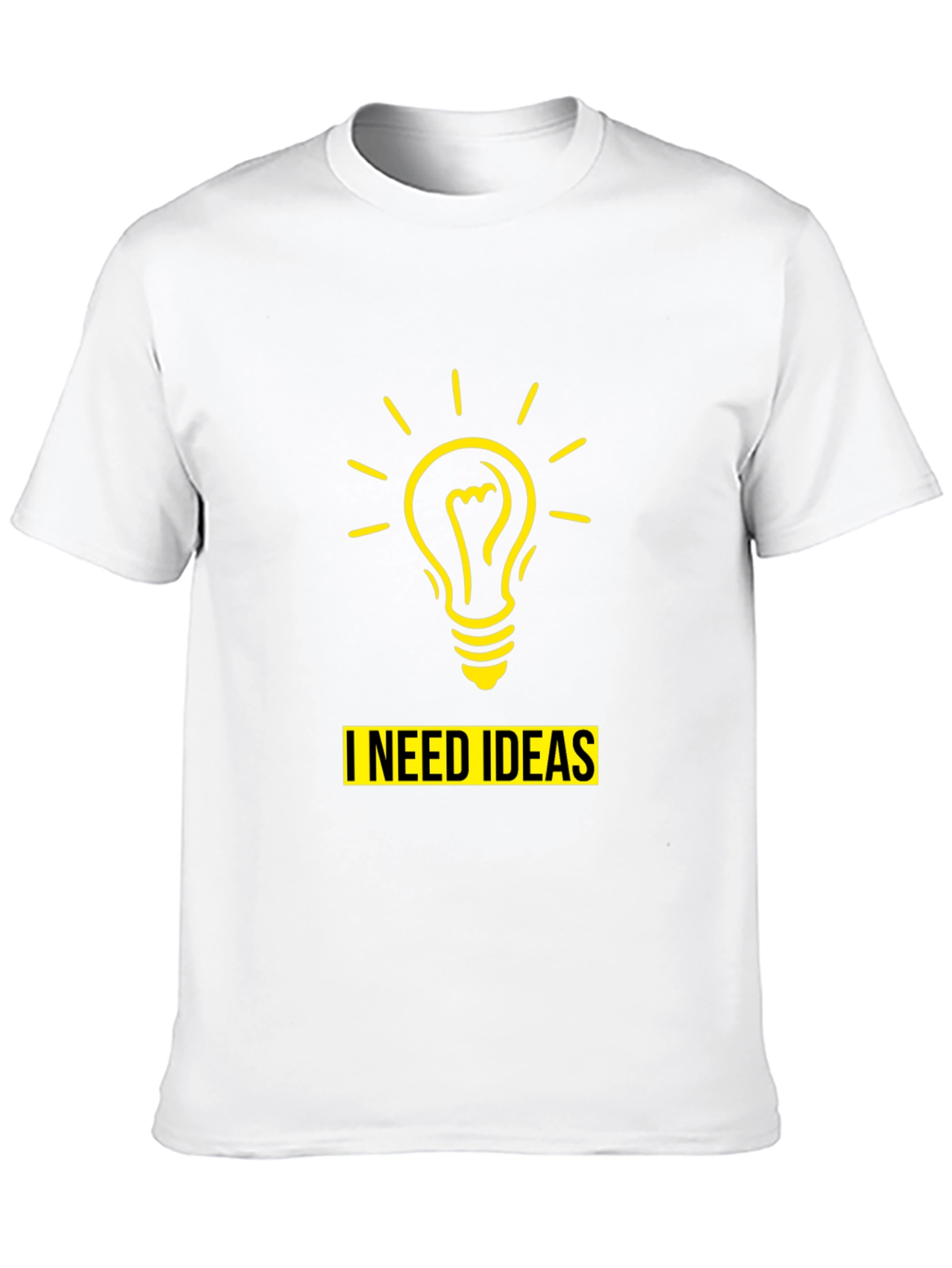 Black I Need Ideas T-Shirt - Mens Black Novelty Tee view 10