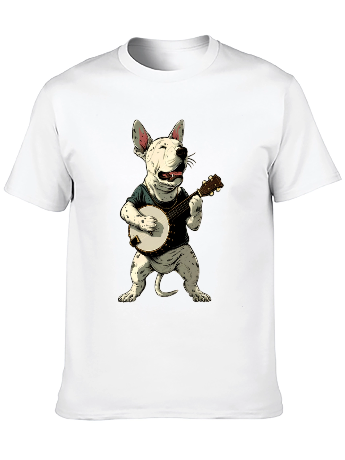 Black Dog Playing Banjo Graphic T-Shirt view 10