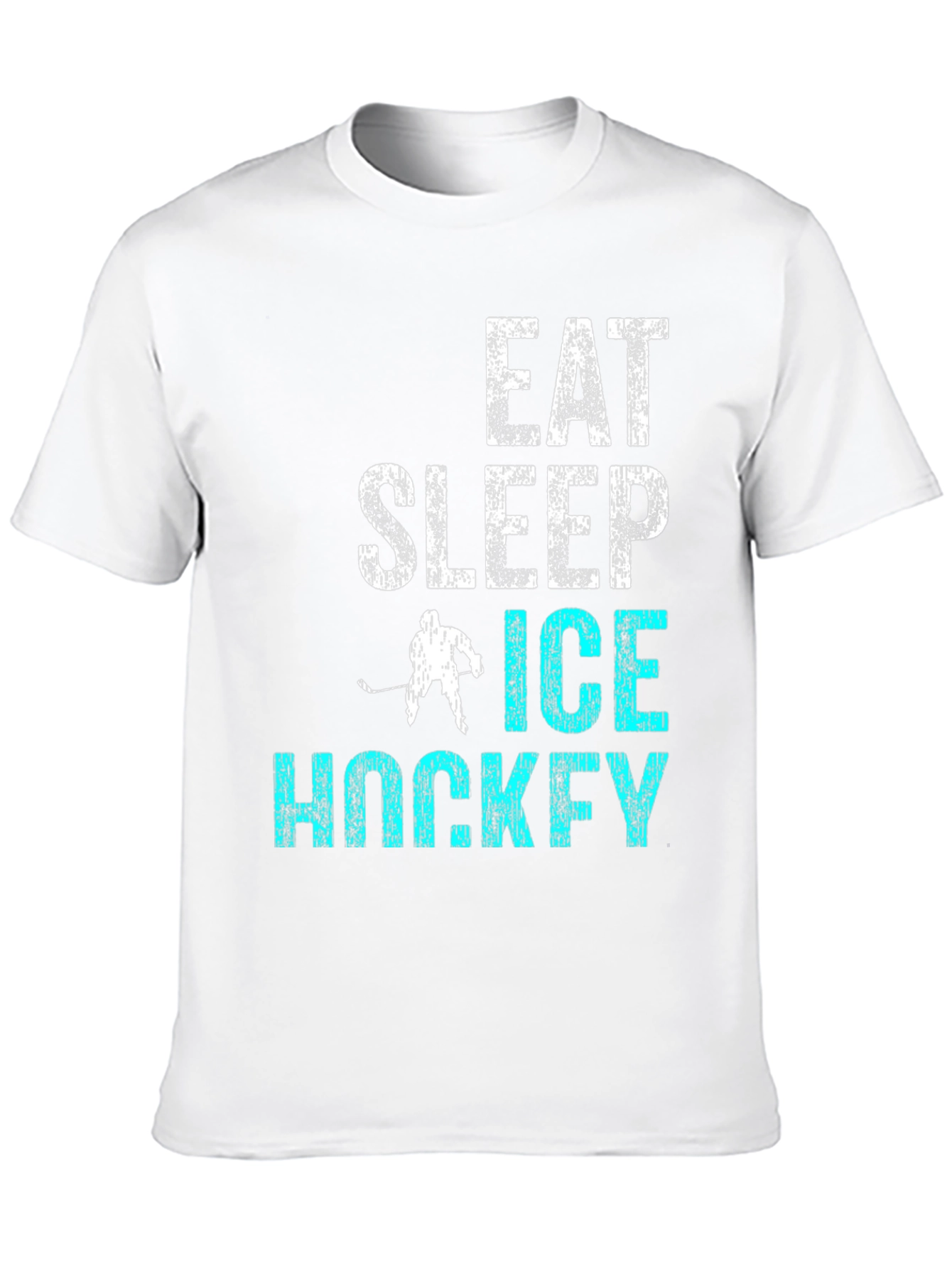 Black Eat Sleep Ice Hockey T-Shirt view 10