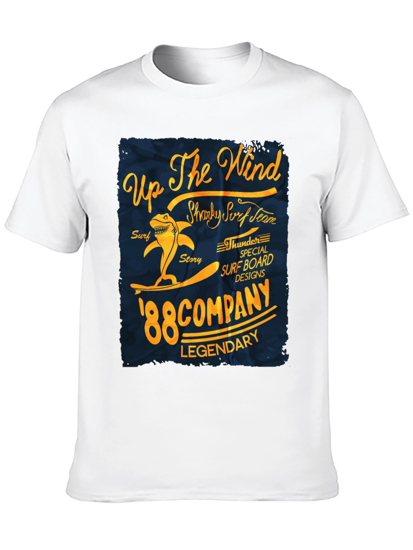 Black Sharky Surf Team T-Shirt: Up The Wind, '88 Company Legendary view 10