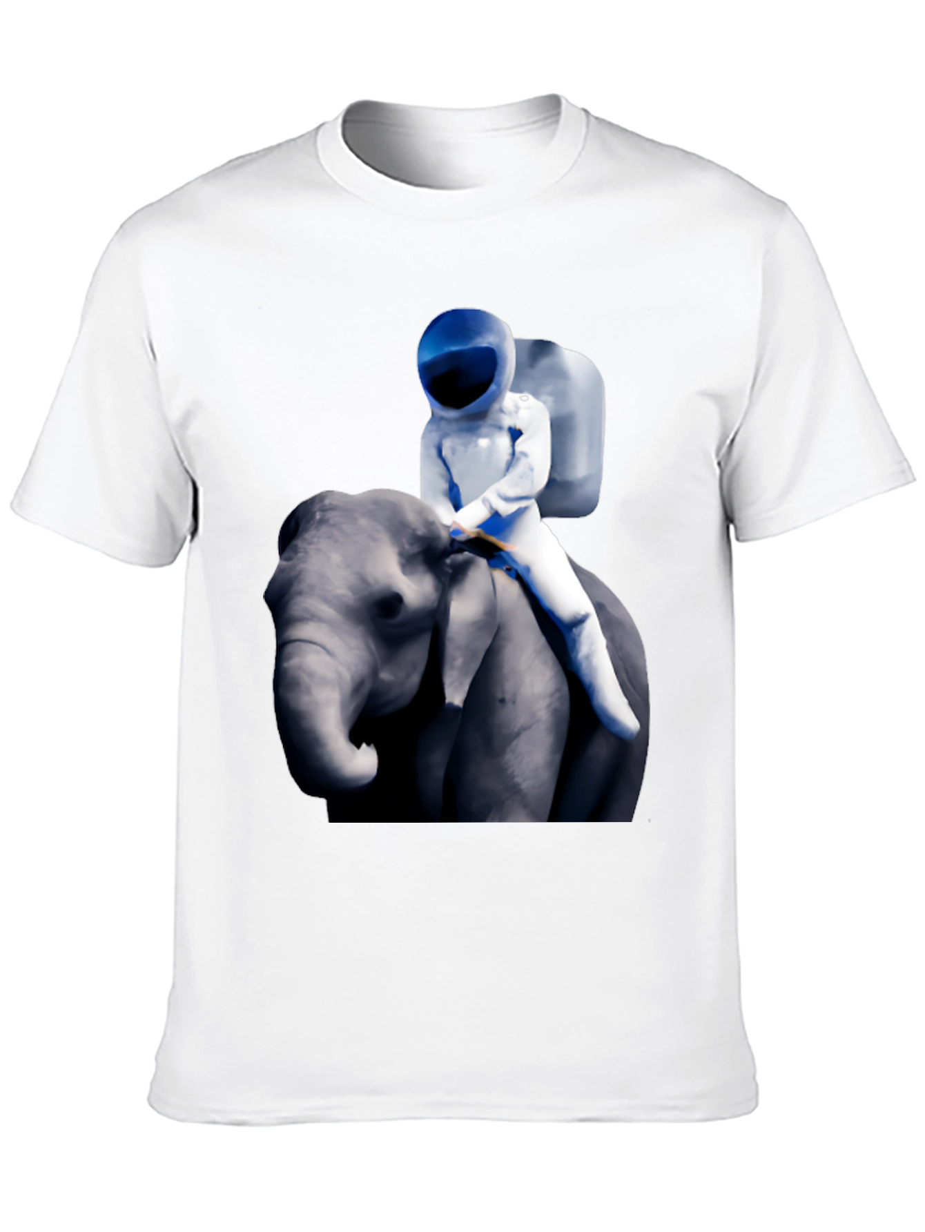 Black Astronaut Riding Elephant Graphic T-Shirt view 10