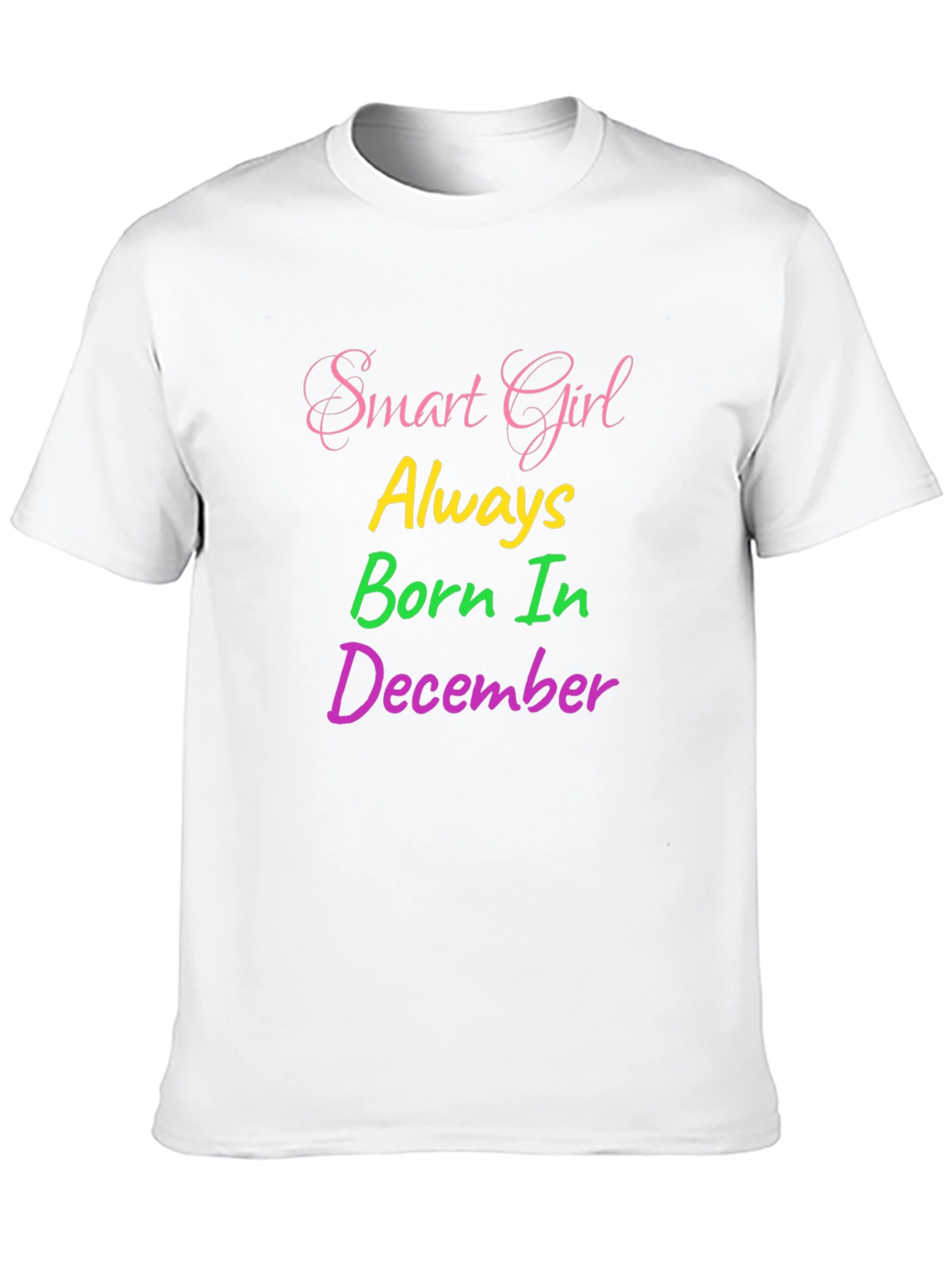Black Smart Girl December Birthday Black T-Shirt view 10