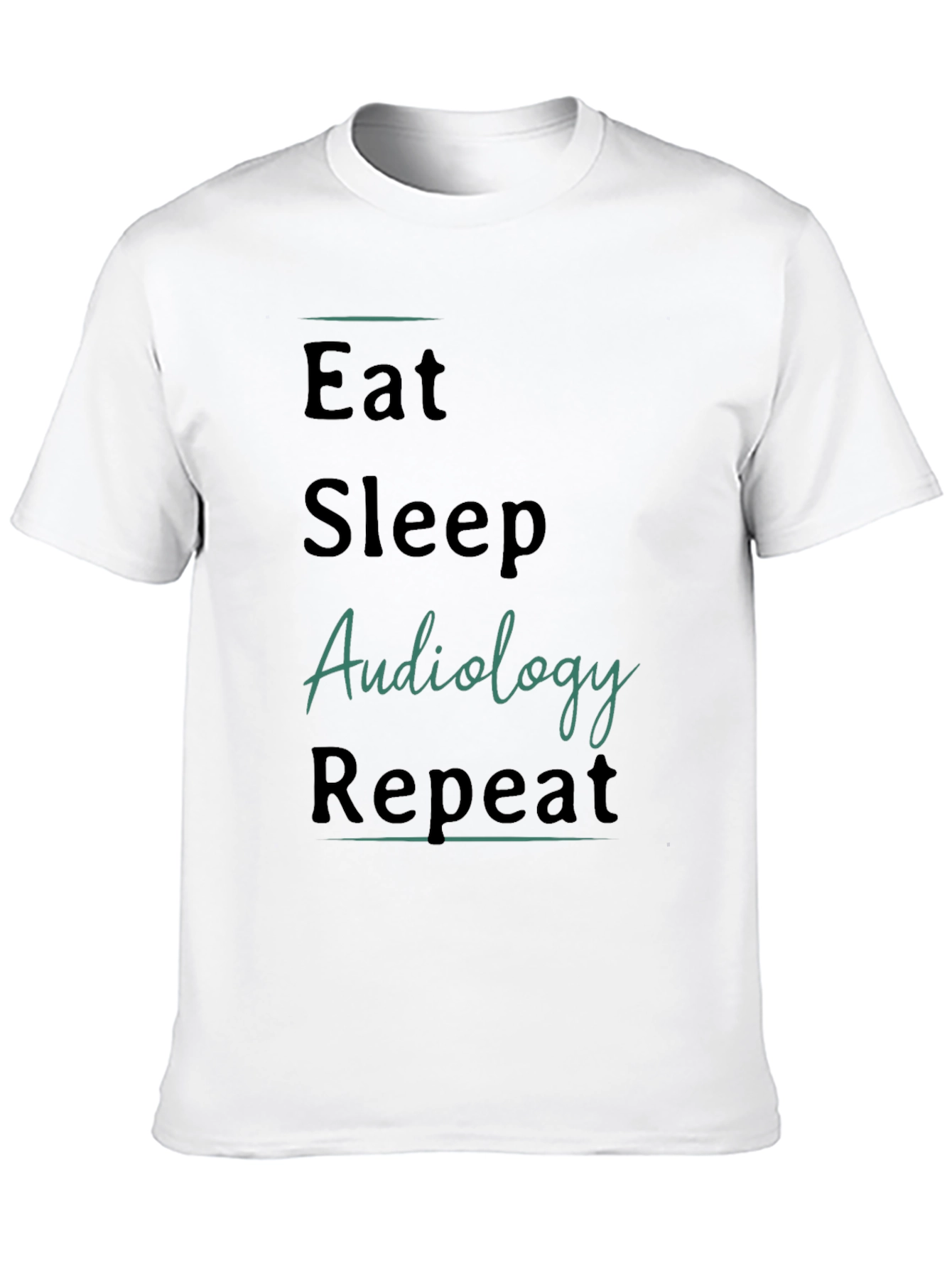 Eat Sleep Audiology Repeat Black T-Shirt - 10