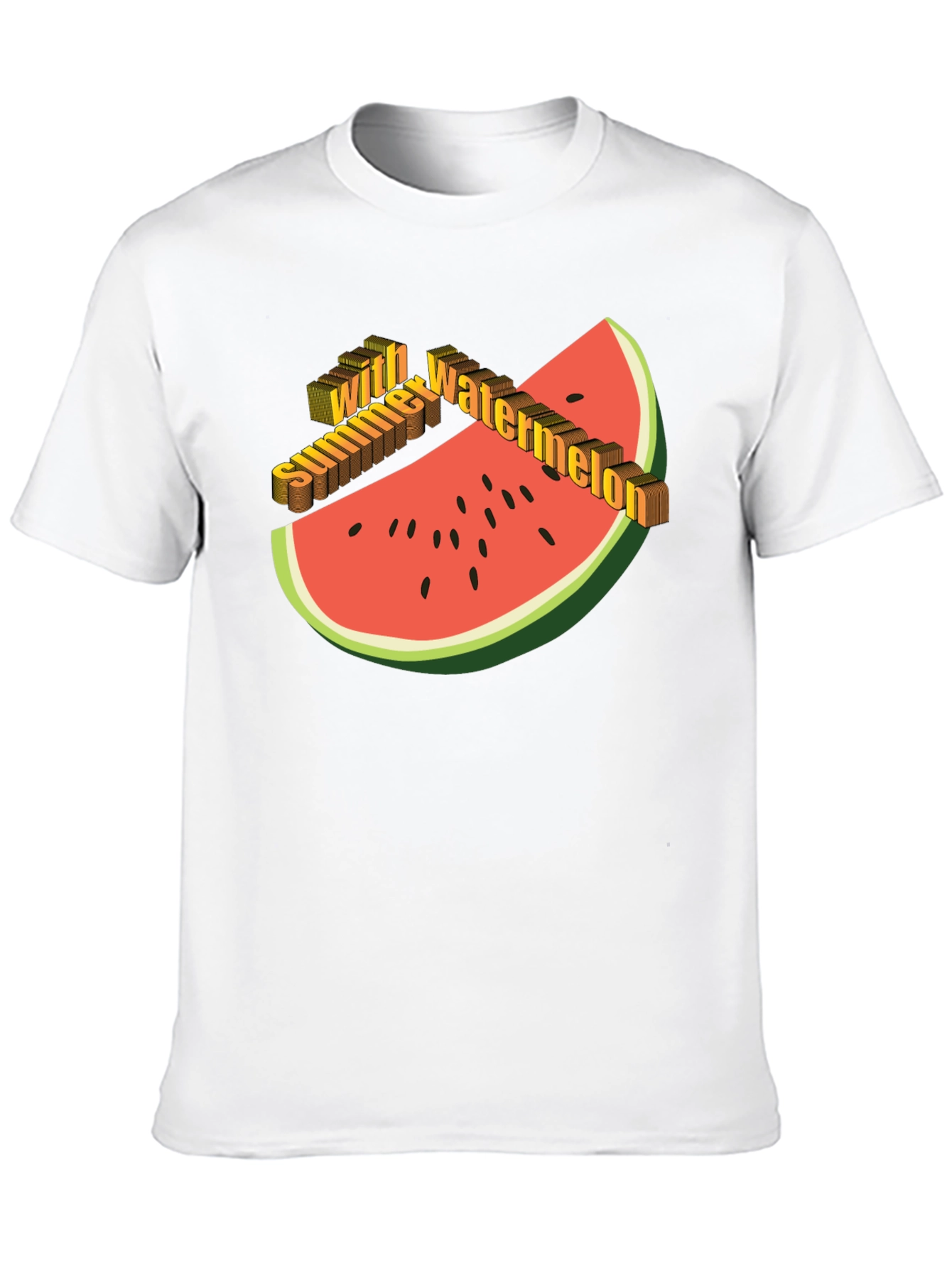 Black Summer Watermelon Graphic Tee view 10