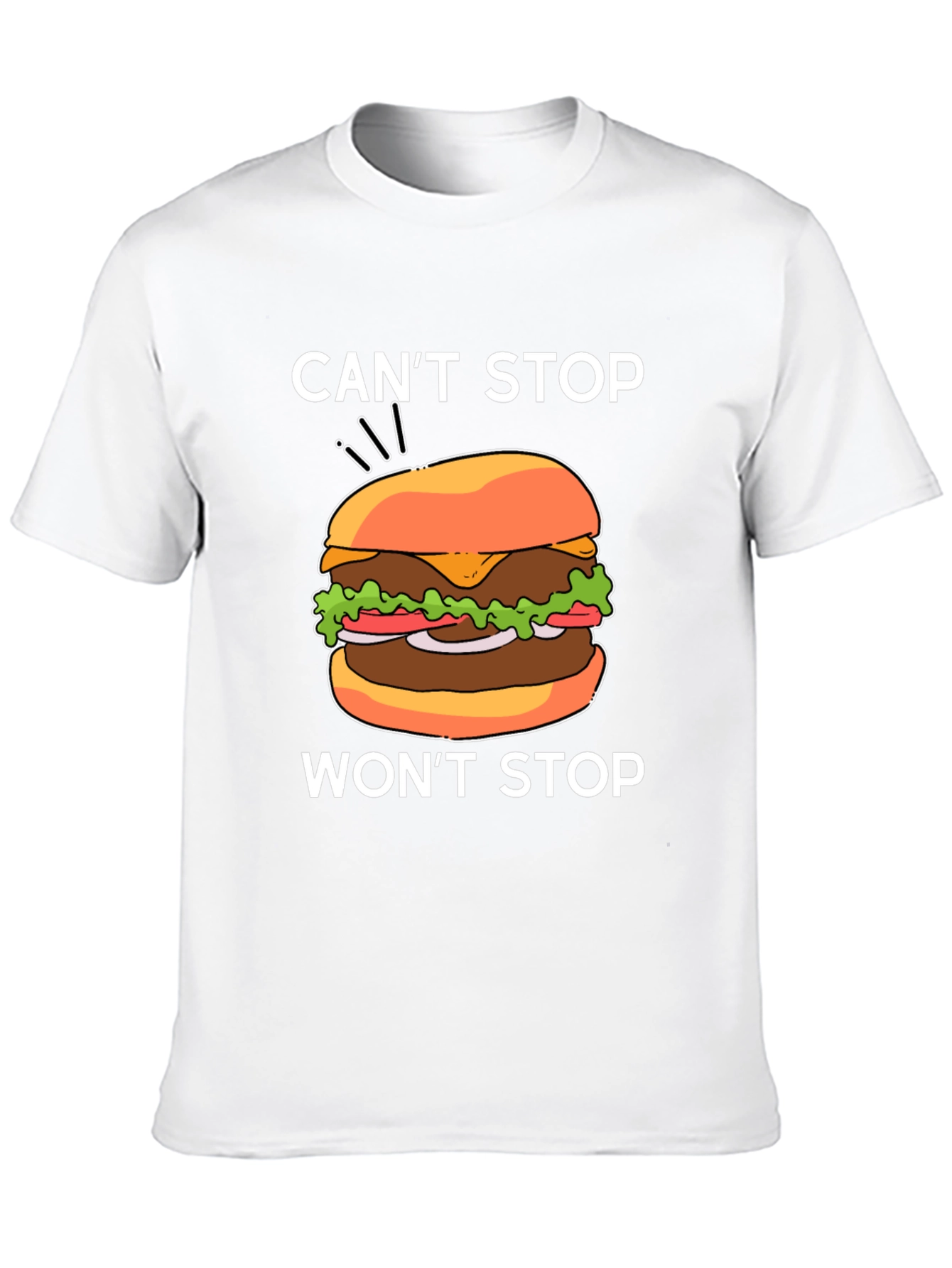 Black Can't Stop Won't Stop Burger Graphic Tee view 10