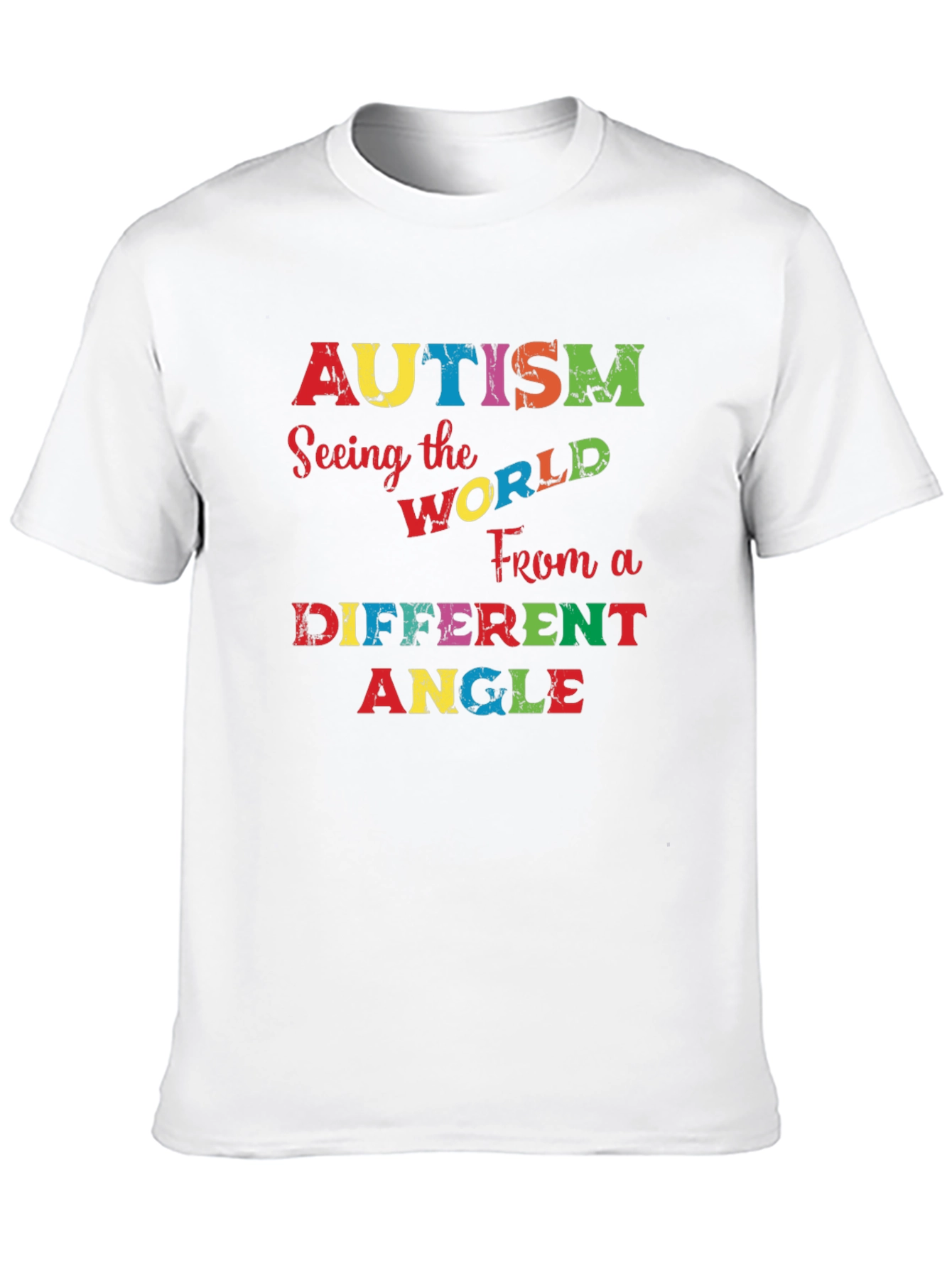 Black Autism Awareness Graphic Tee - Seeing the World Differently view 10
