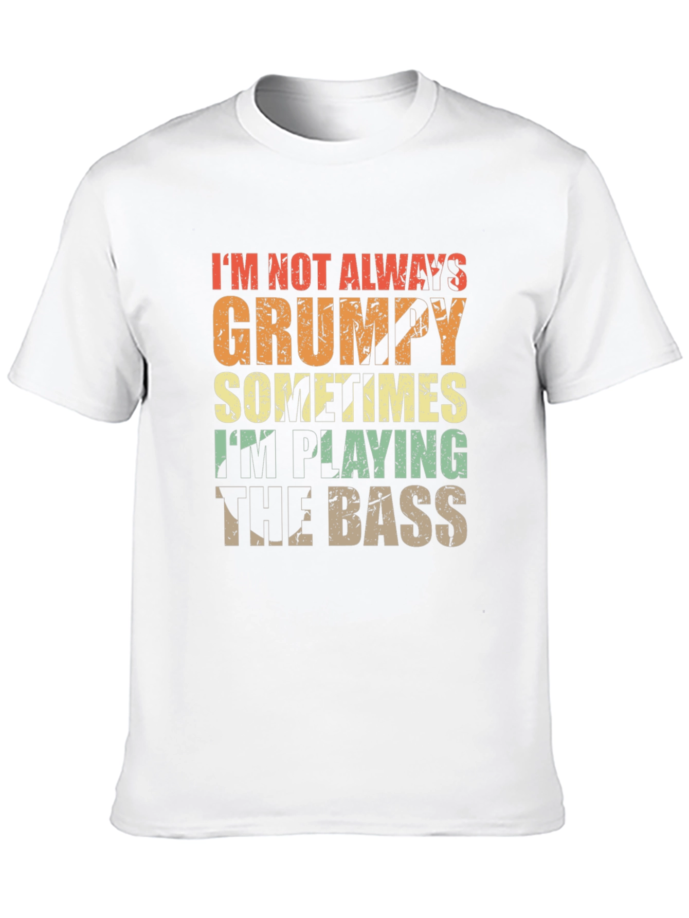 Black Grumpy Bass Player Black T-Shirt view 10