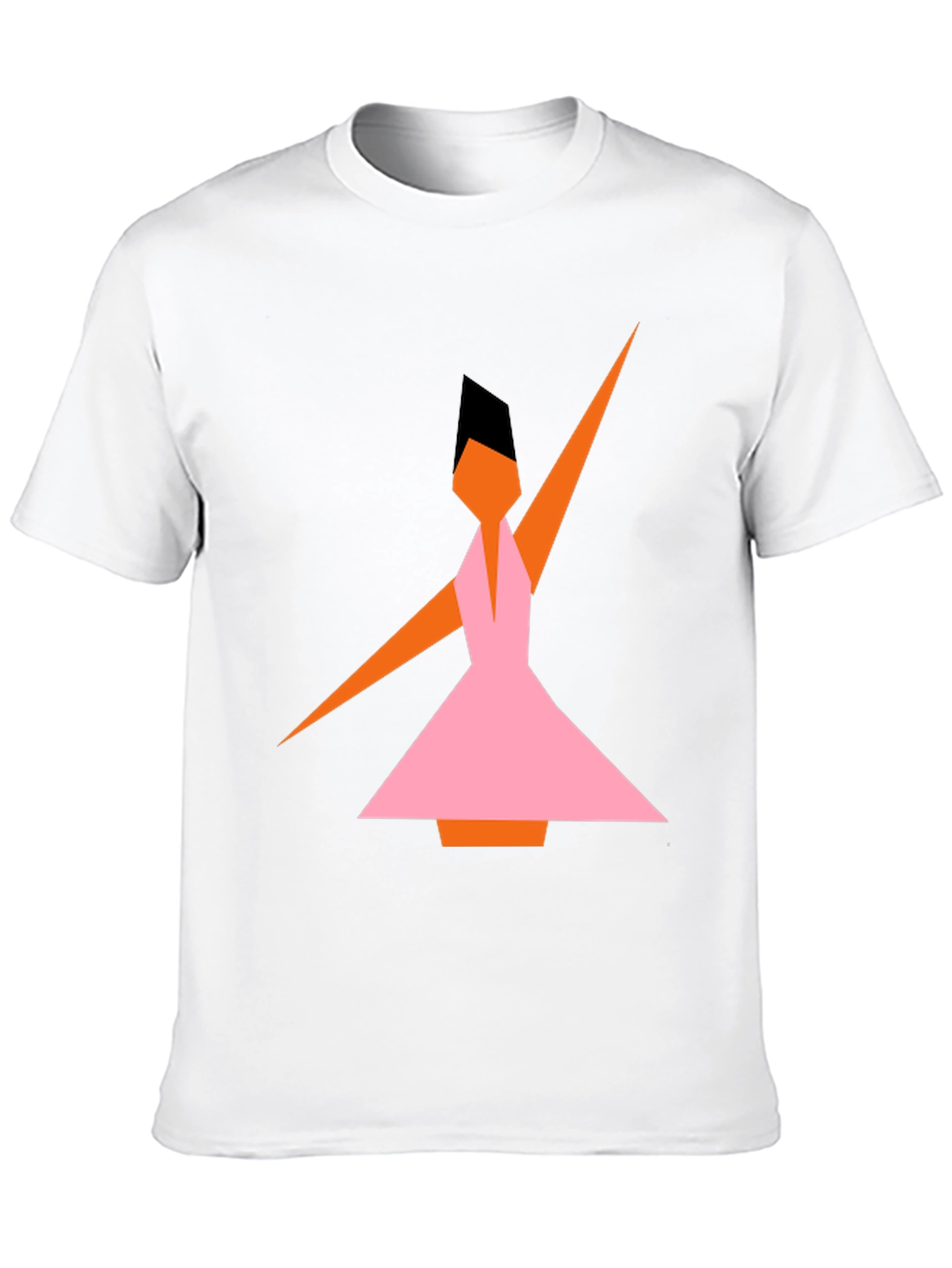 Black Geometric Dance T-Shirt - Abstract Style view 10