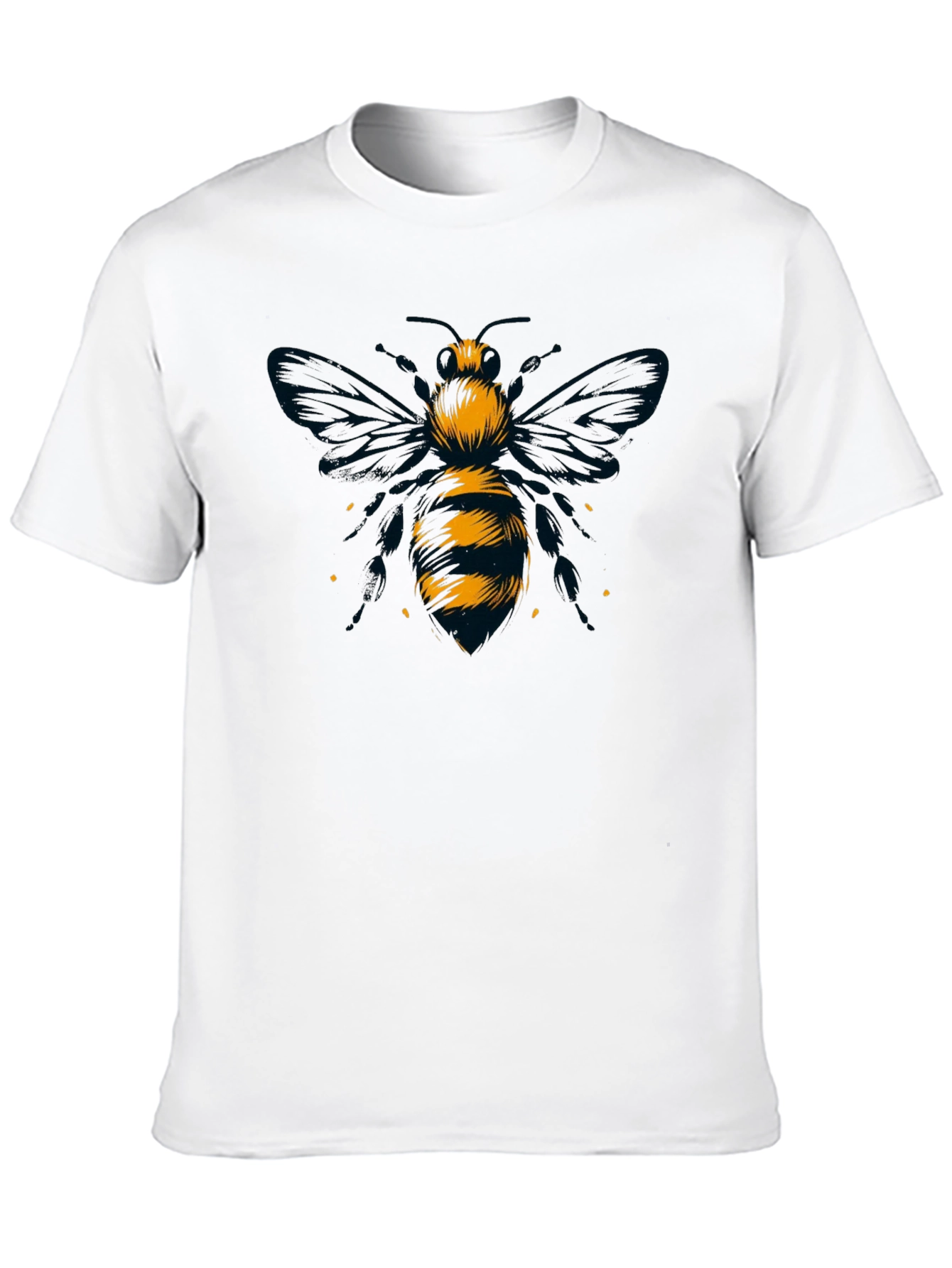 Black Bee Graphic Tee - Black Cotton T-Shirt view 10