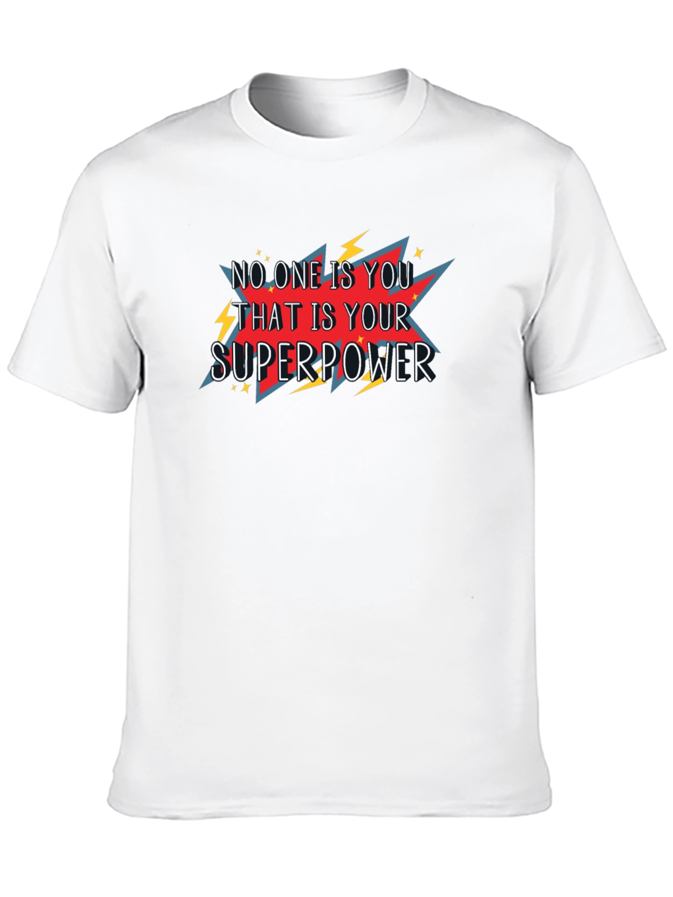 Black Be Yourself T-Shirt - Superpower Graphic Tee view 10