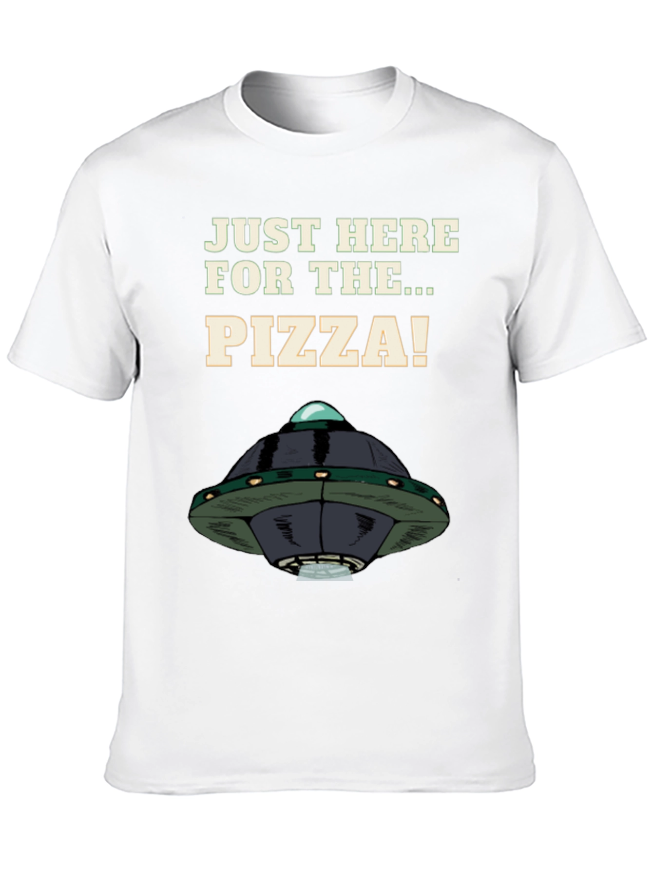 Black Pizza Alien T-Shirt - Funny Graphic Tee view 10