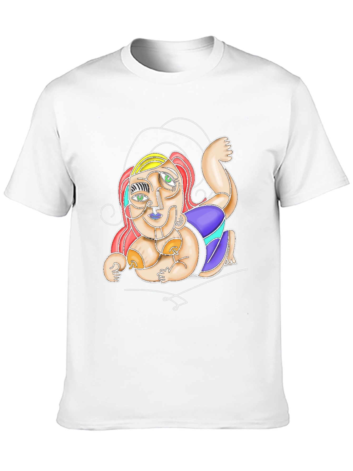 Black Abstract Art T-Shirt - Unique Artistic Design view 10