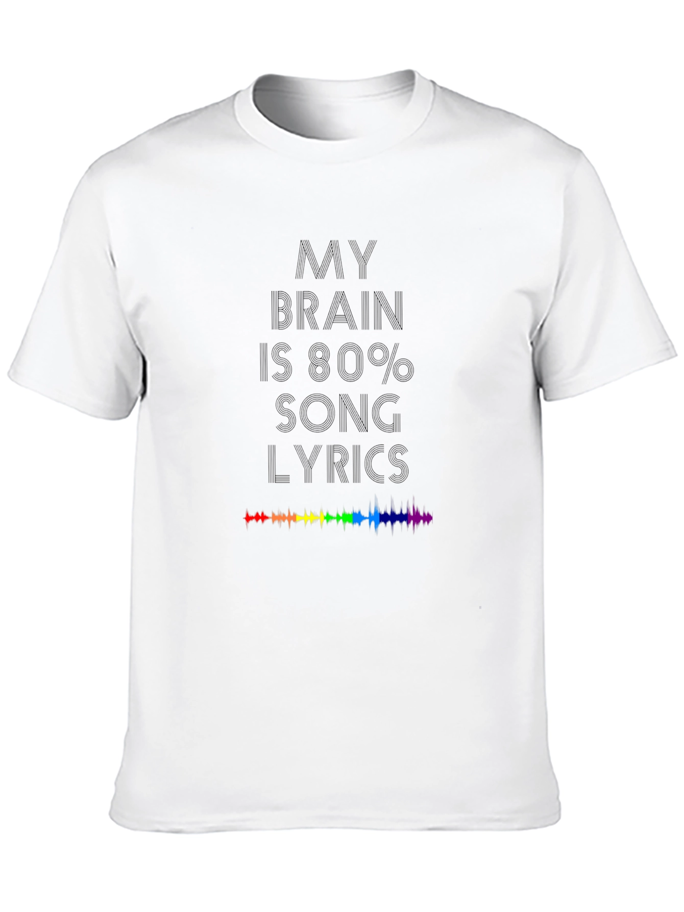 Black My Brain is 80% Song Lyrics T-Shirt view 10
