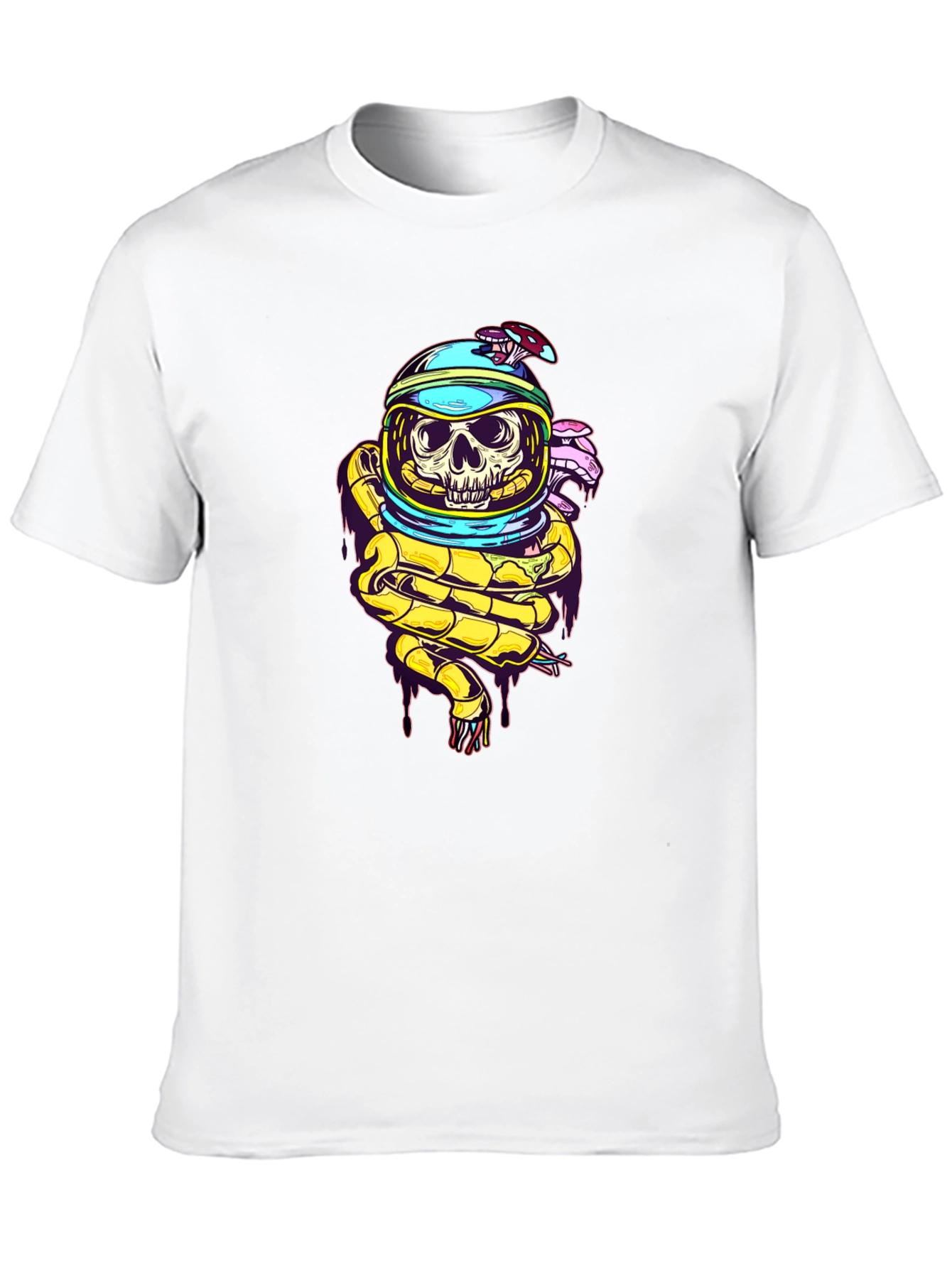 Black Skull Astronaut T-Shirt - Unique Graphic Tee view 10