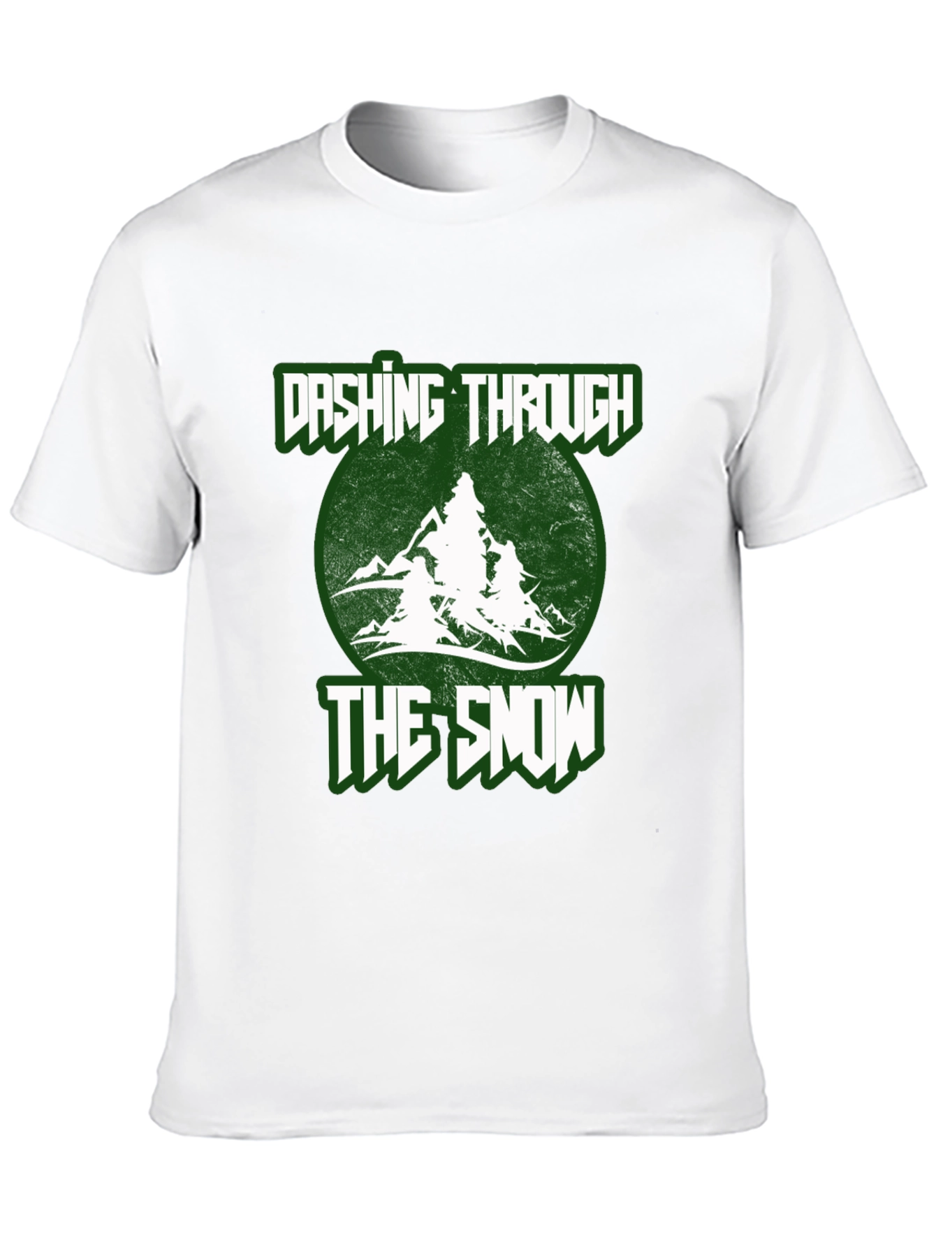 Black Dashing Through The Snow Holiday T-Shirt view 10