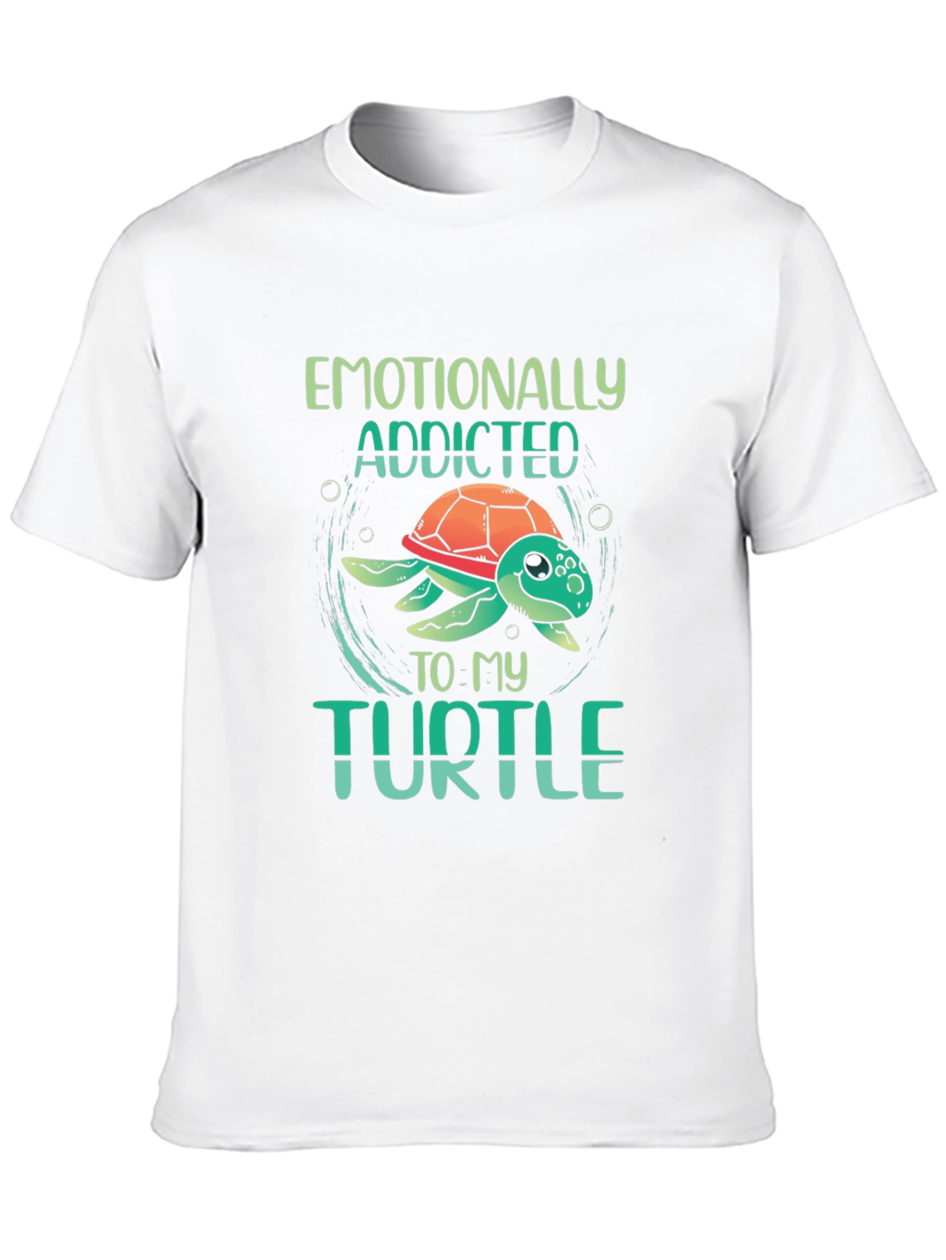 Black Emotionally Addicted to My Turtle Black T-Shirt view 10