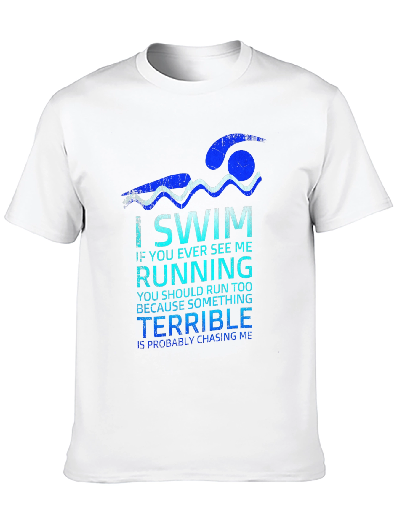 Black I Swim Terrible Chasing Me Graphic Tee view 10