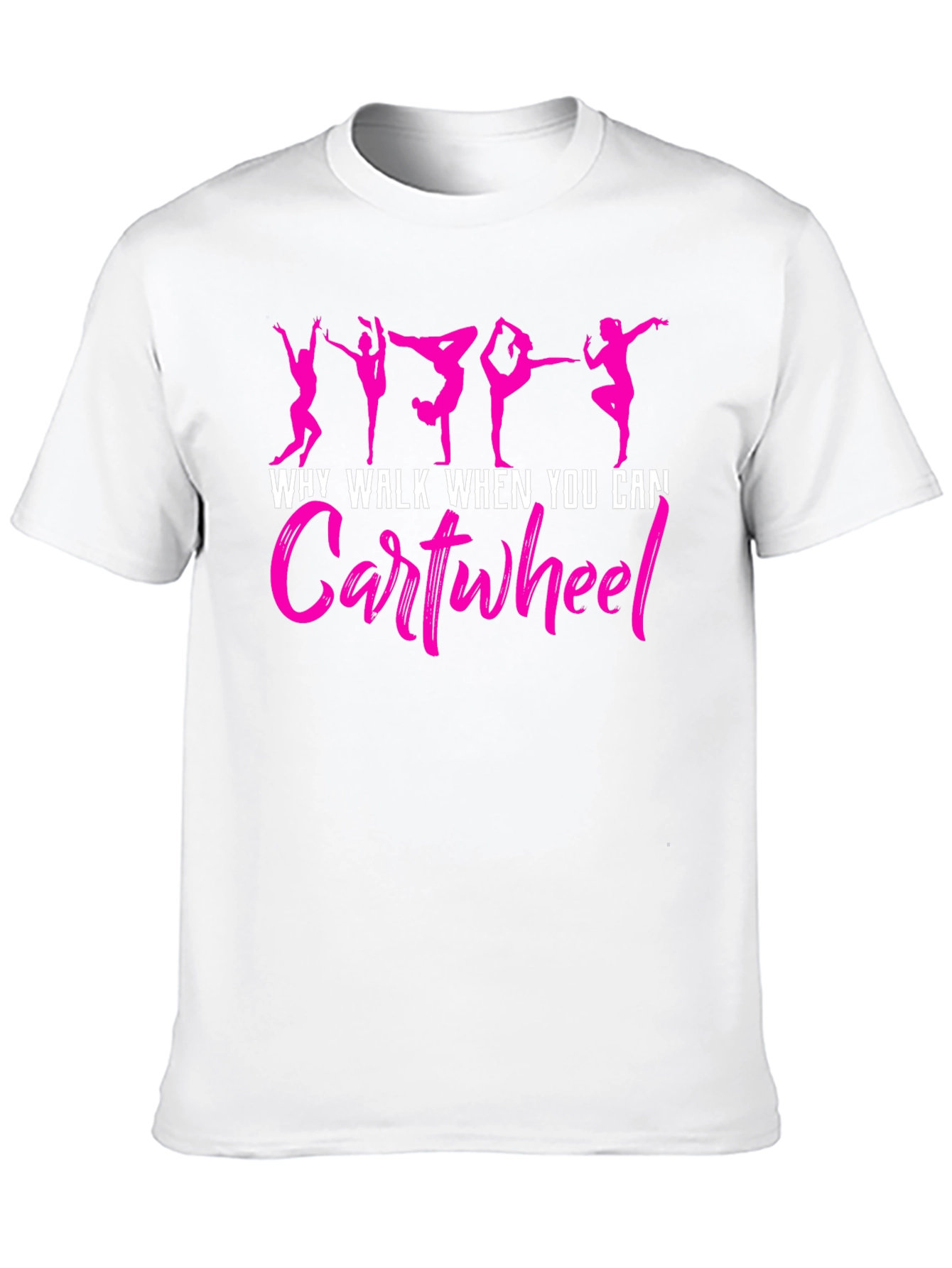 Black Gymnast Cartwheel Graphic Tee - Black view 10