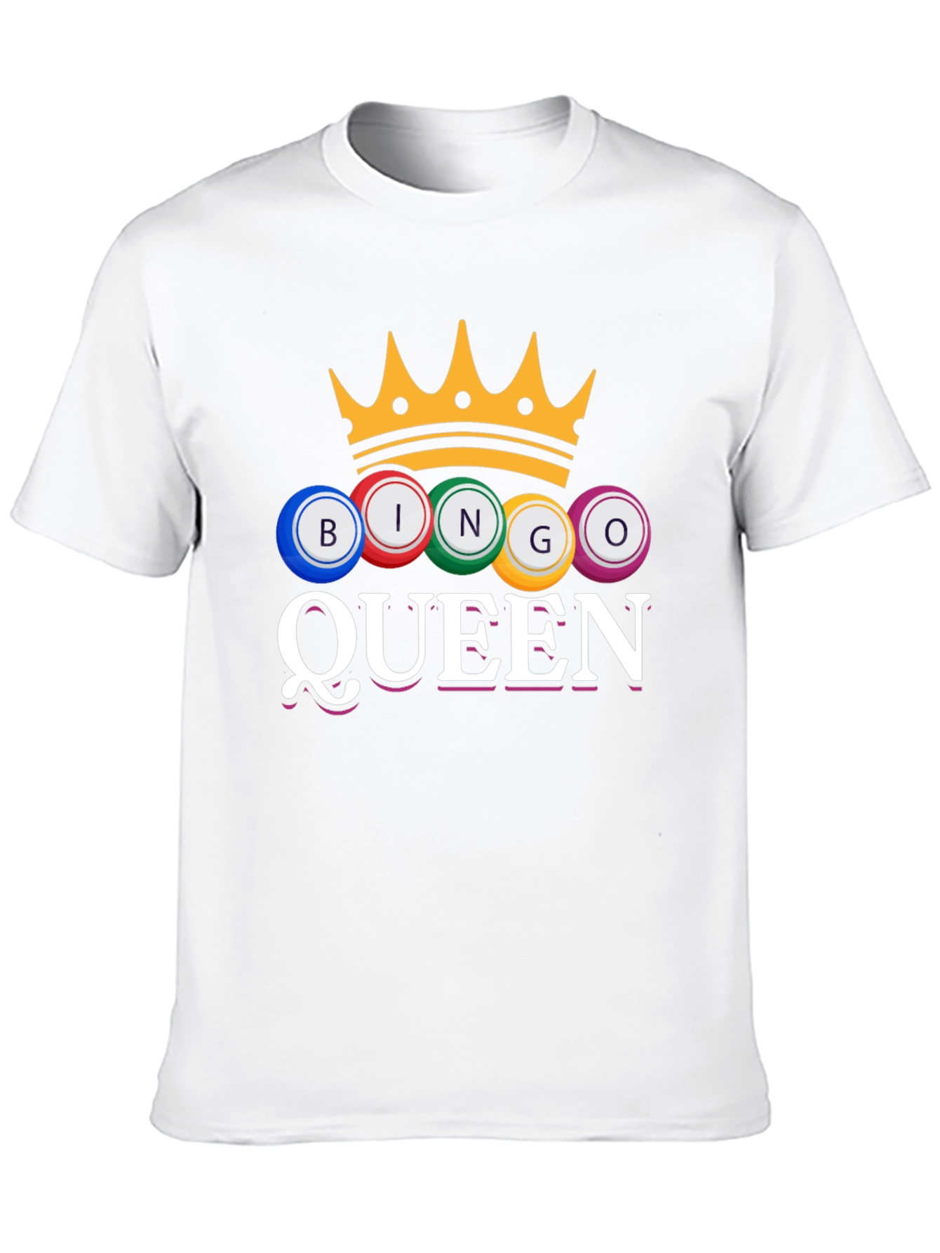 Black Bingo Queen T-Shirt Crown Game Night Tee view 10