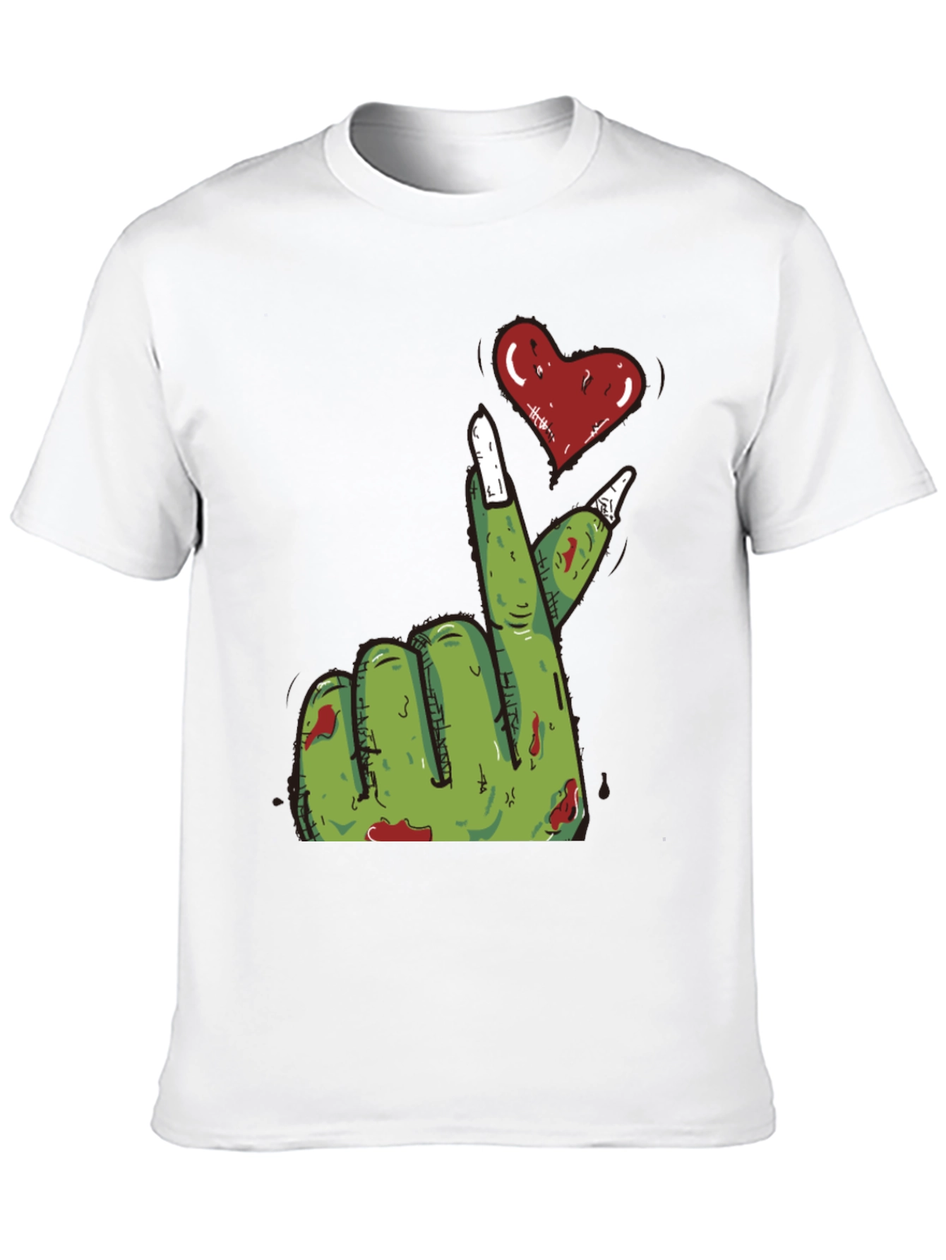 Black Zombie Love Hand T-Shirt - Black view 10