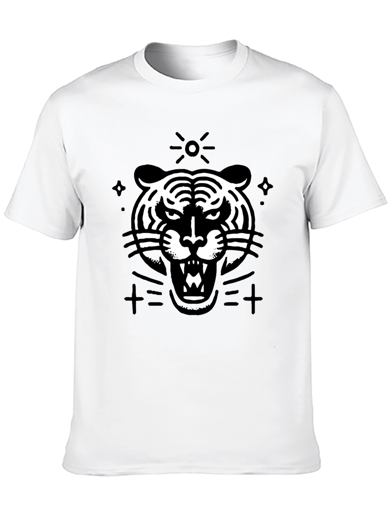 Black Roaring Tiger Graphic Tee - Black view 10