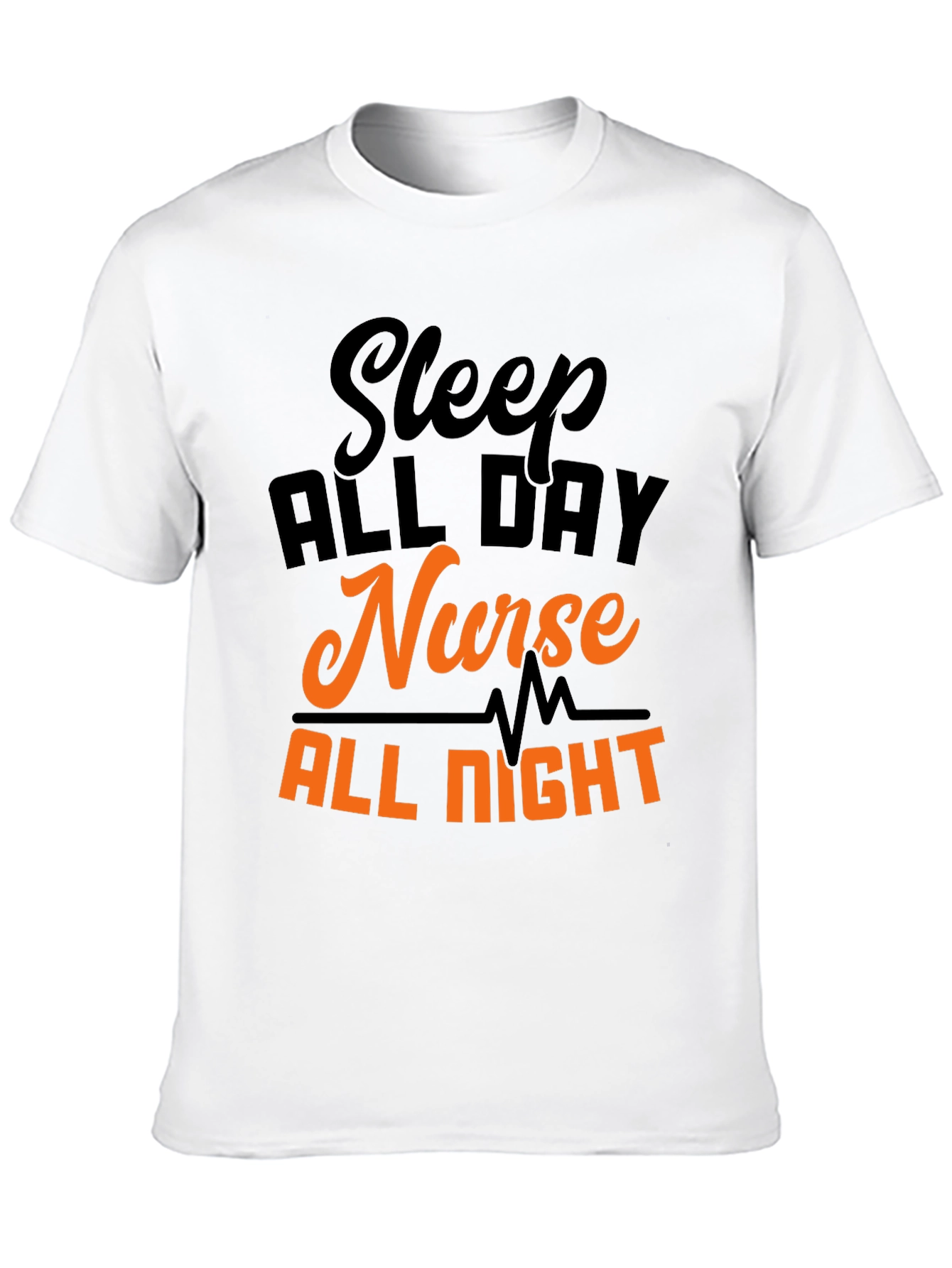 Black Sleep All Day Nurse All Night T-Shirt view 10