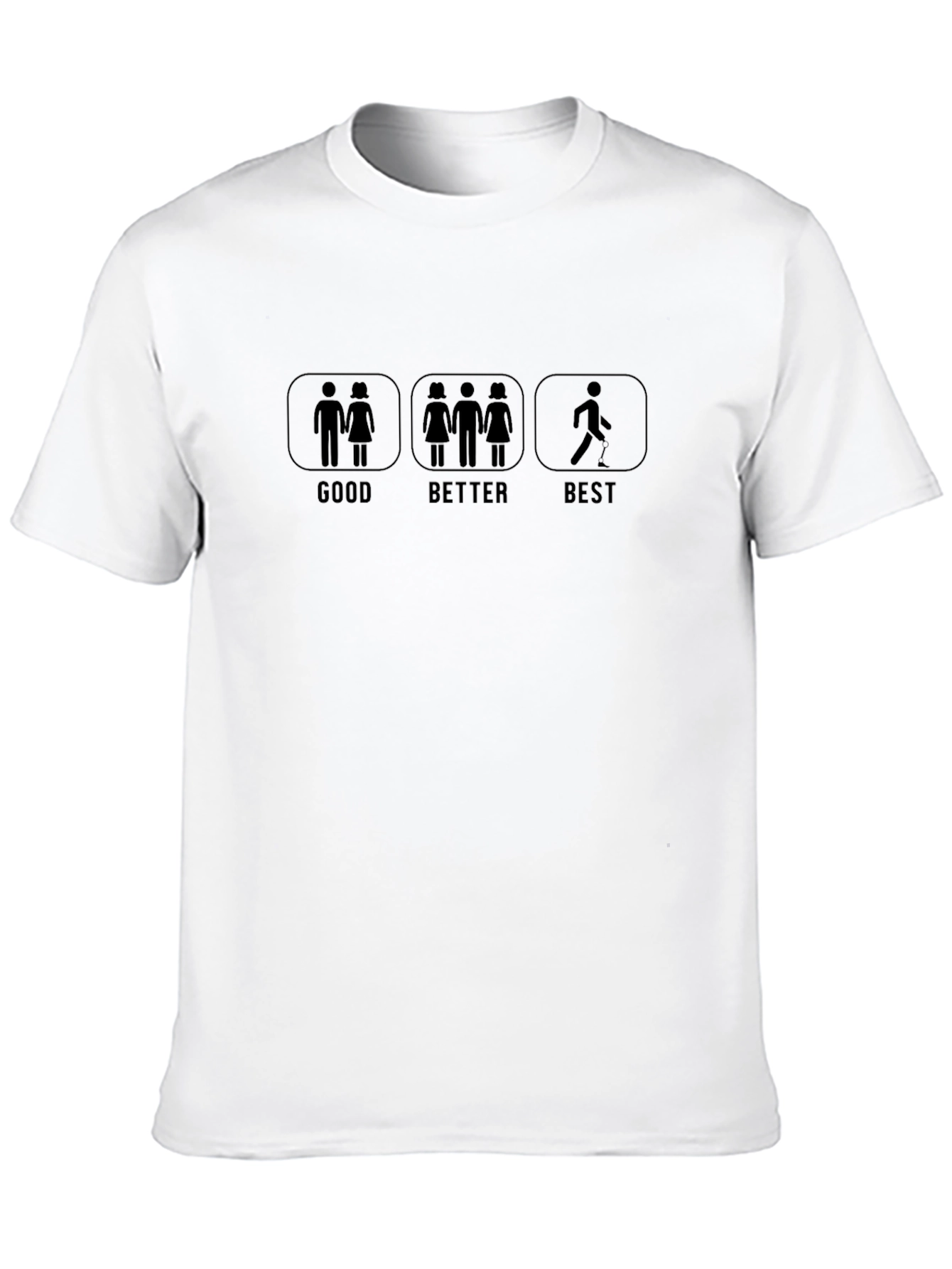 Black Good, Better, Best Stick Figure T-Shirt view 10
