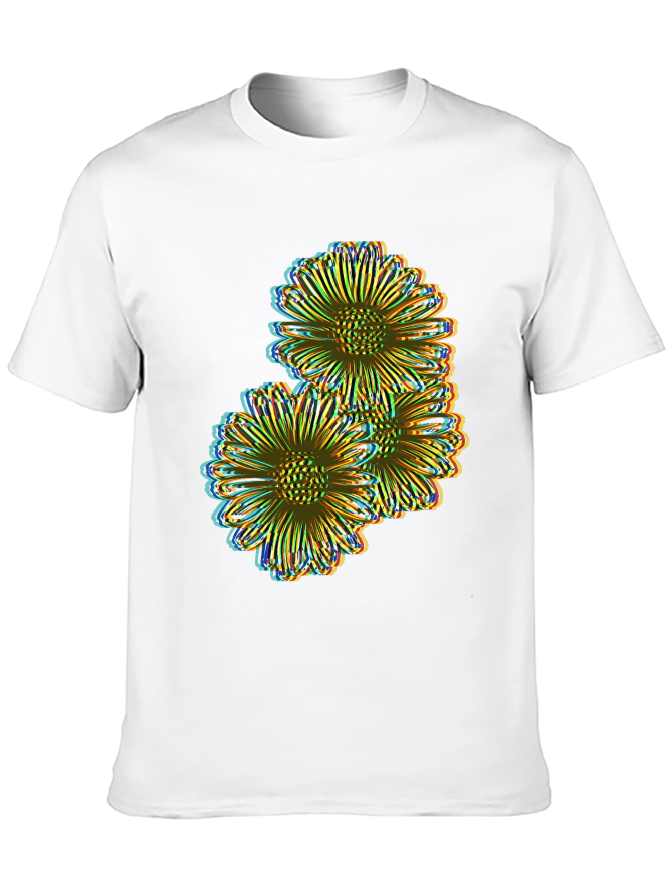 Black Floral Illusion Tee - Bold Graphic Print view 10