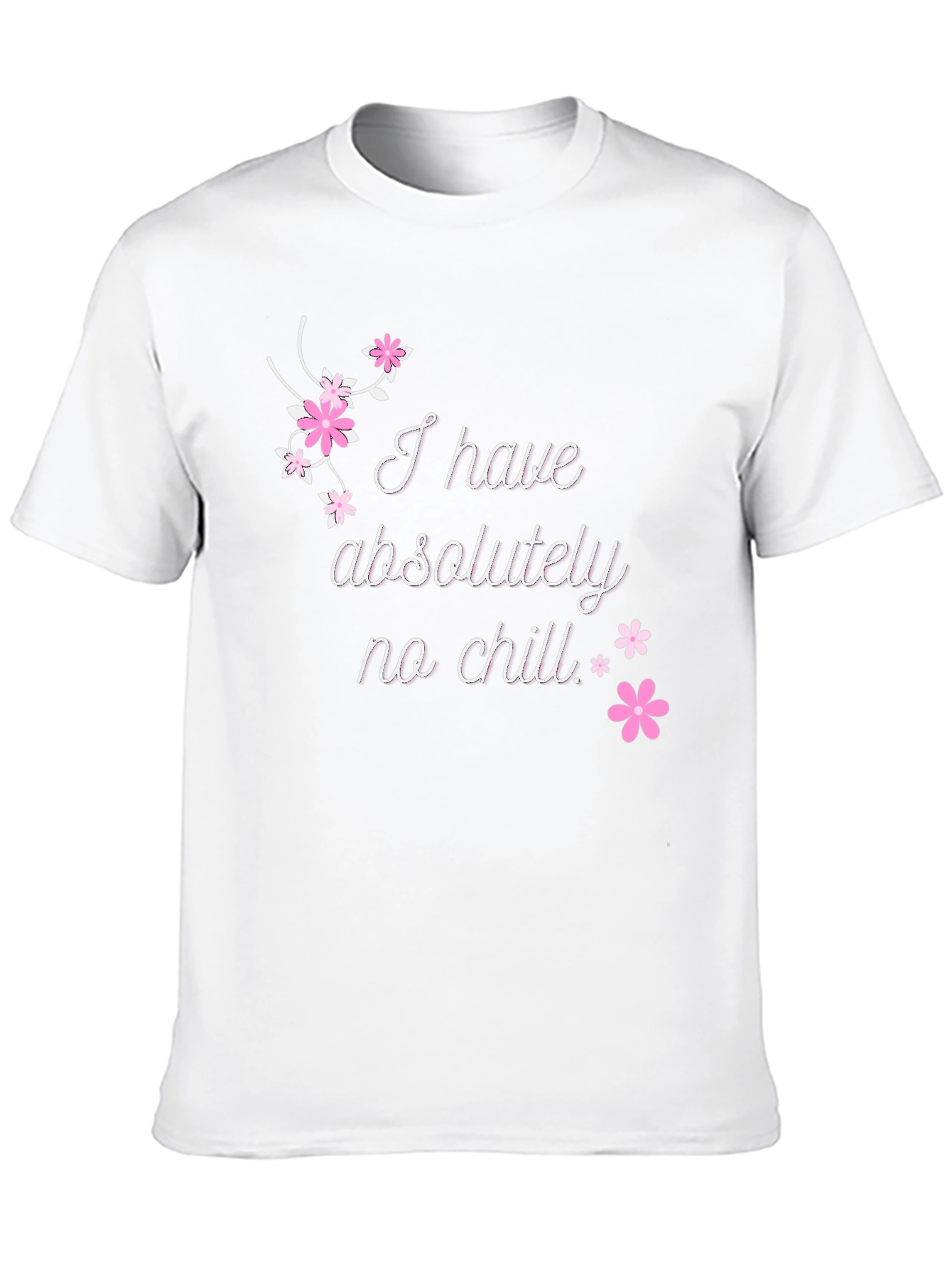Black Funny "No Chill" Graphic Tee - Casual Black T-Shirt view 10