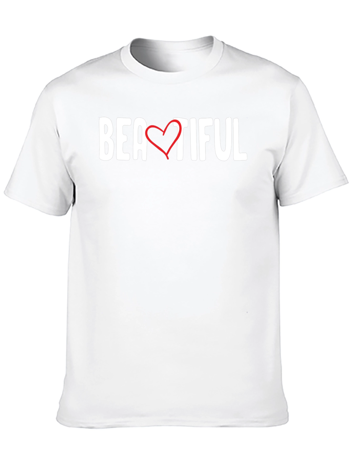 Black Beautiful Heart Graphic Tee - Black Unisex T-Shirt view 10