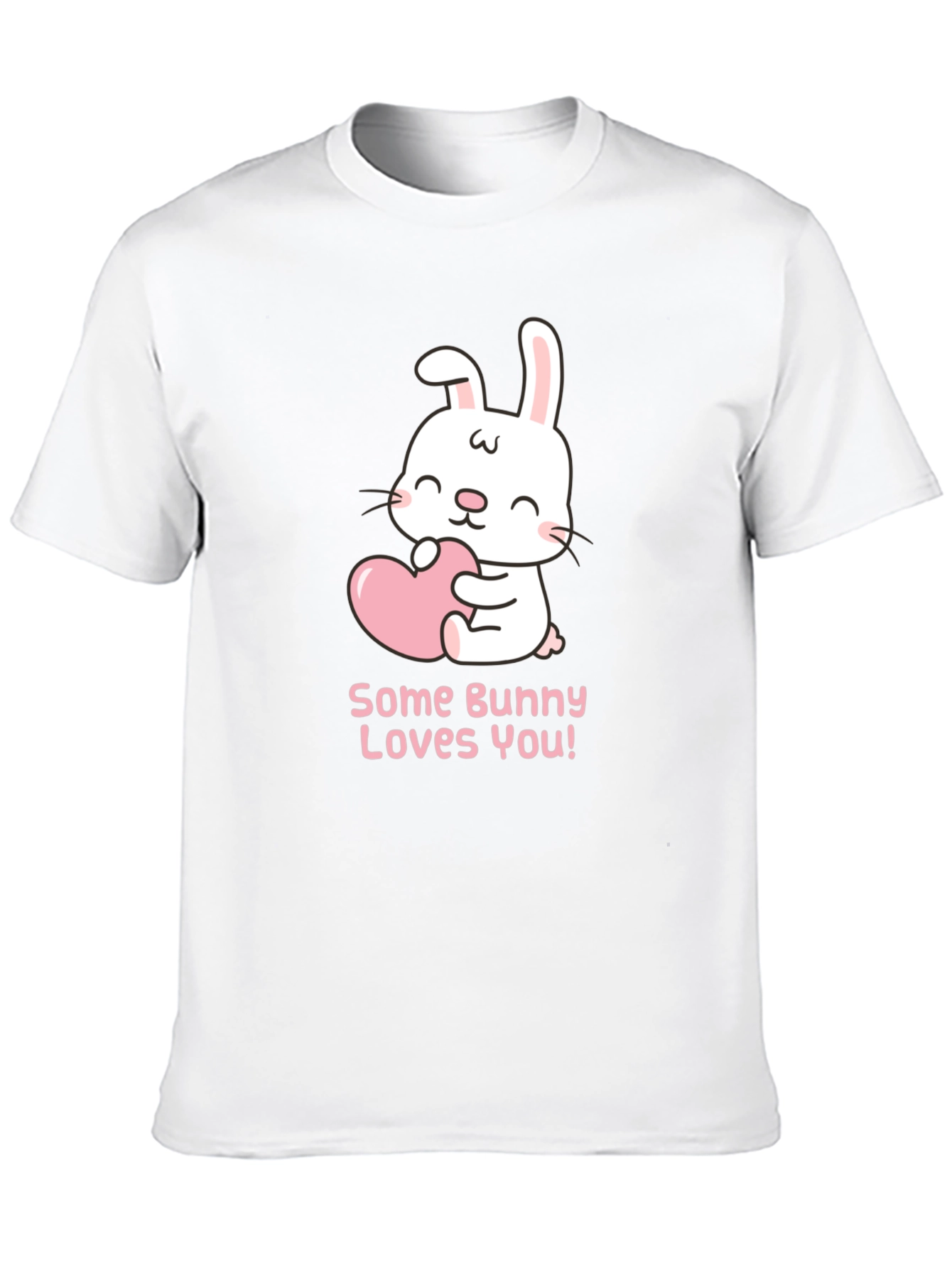 Black Some Bunny Loves You! Black T-Shirt view 10