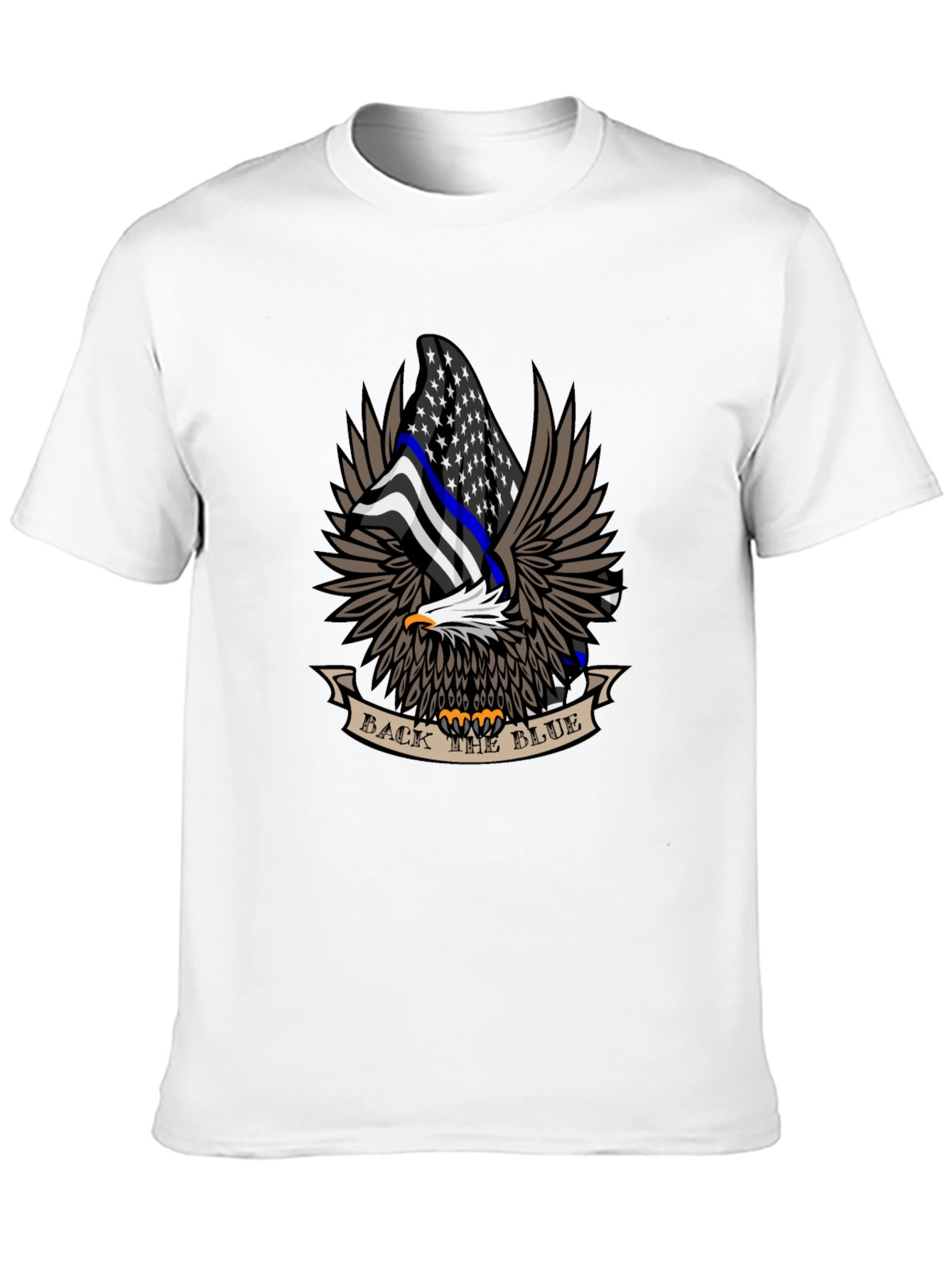 Black Back the Blue Eagle Graphic T-Shirt view 10