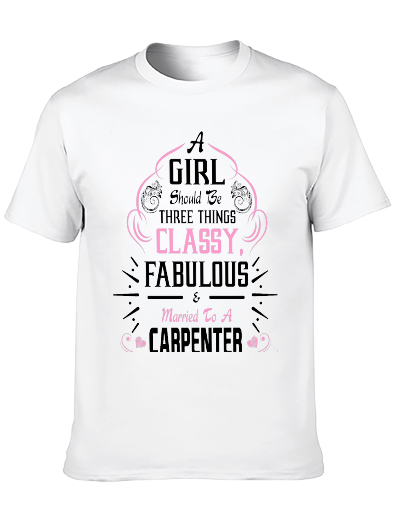 Black Classy Fabulous Carpenter Wife T-Shirt view 10
