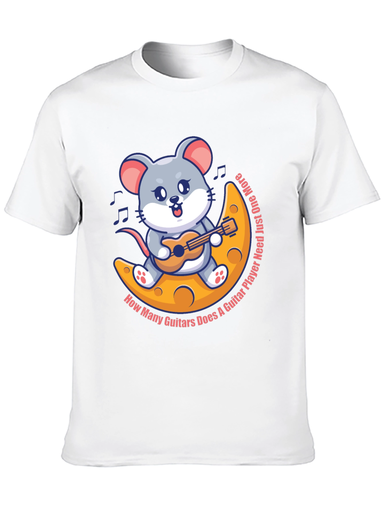 Black Mouse Guitarist T-Shirt - Musician Cartoon Tee view 10