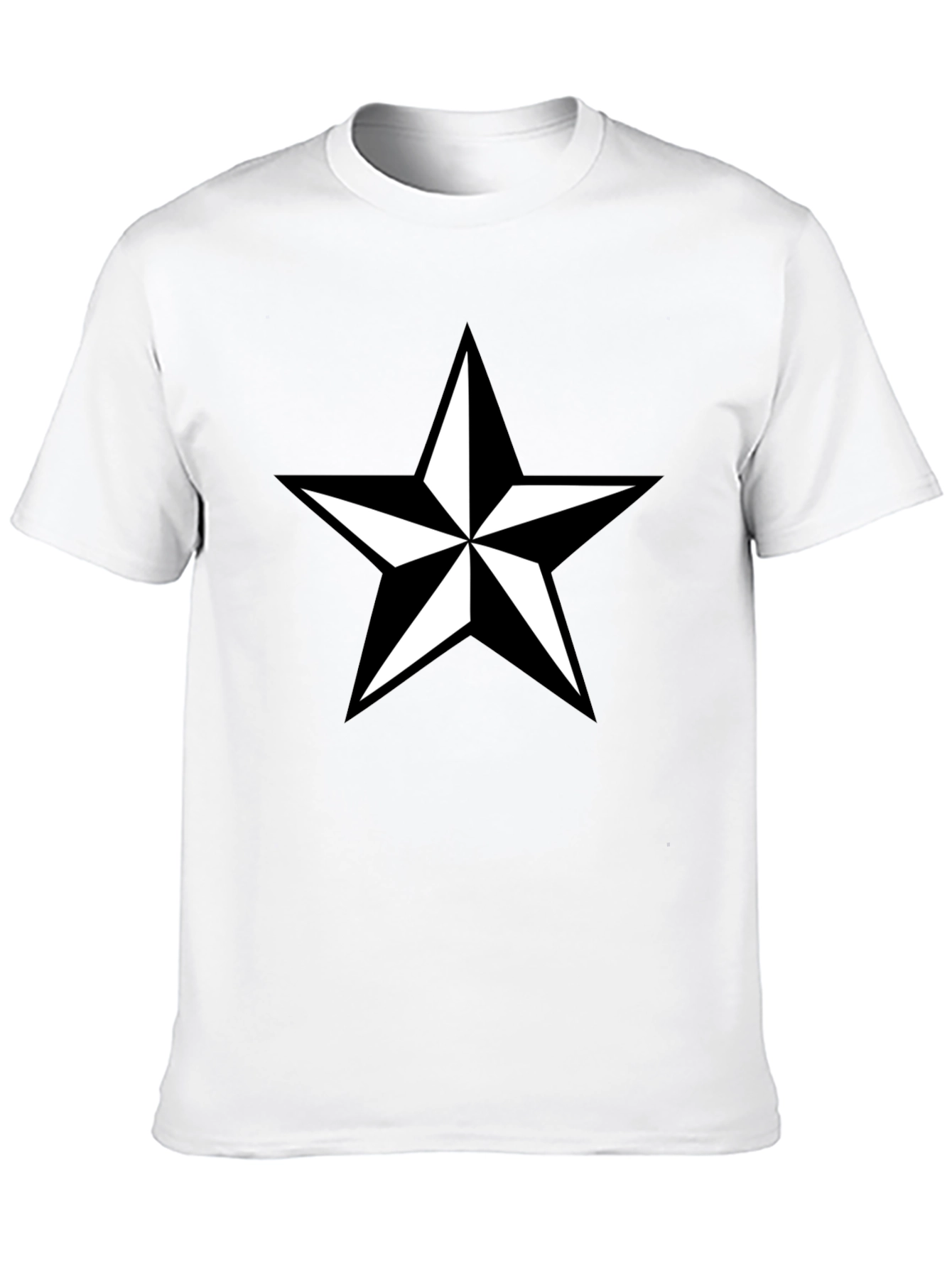 Black Black T-Shirt with White Star Graphic view 10